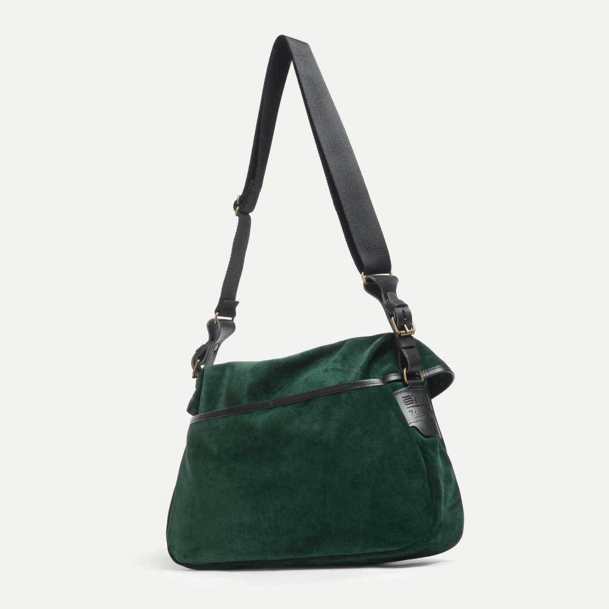 Musette M Fisherman's bag / Suede - Dark Green (image n°3)
