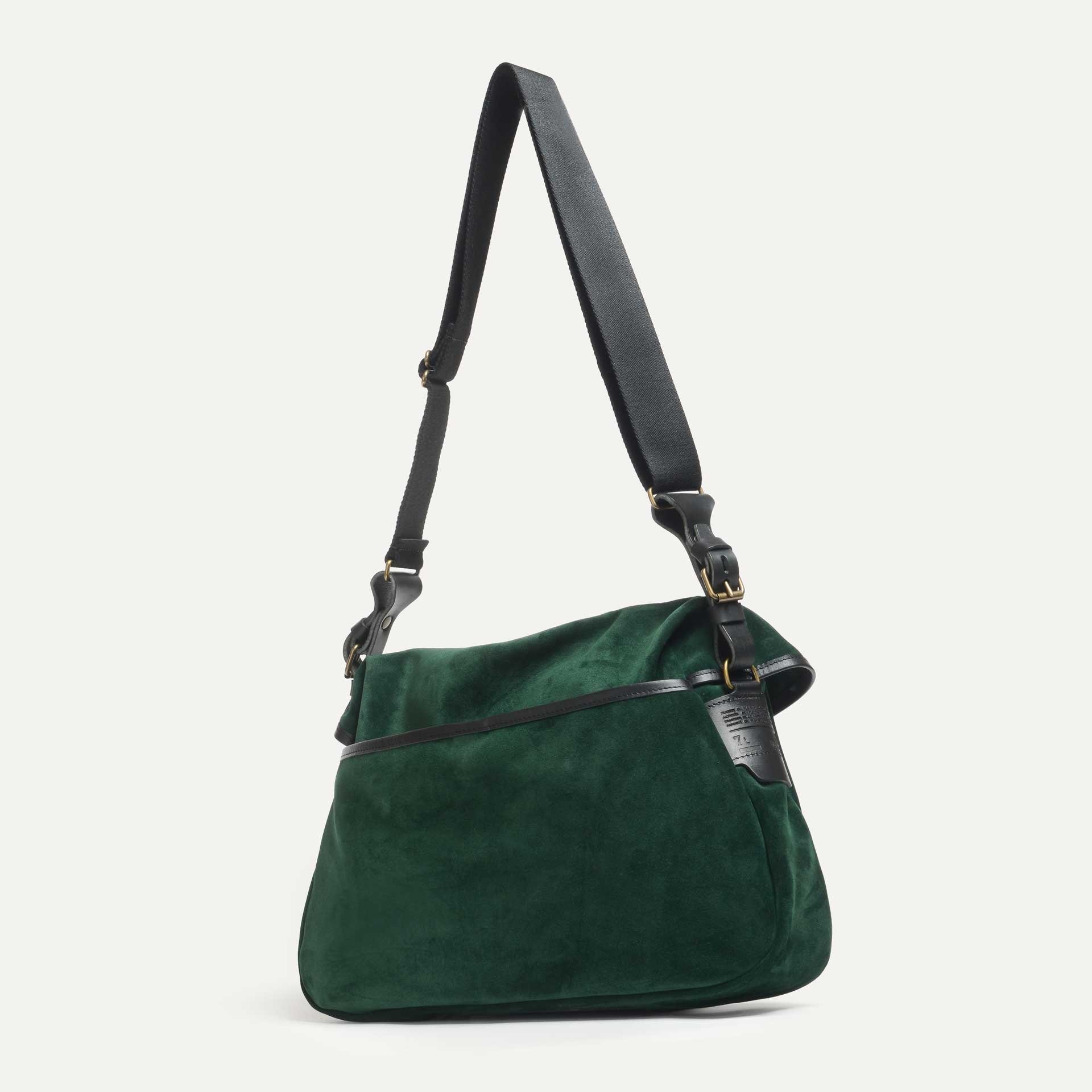 Musette M Fisherman's bag / Suede - Dark Green (image n°3)