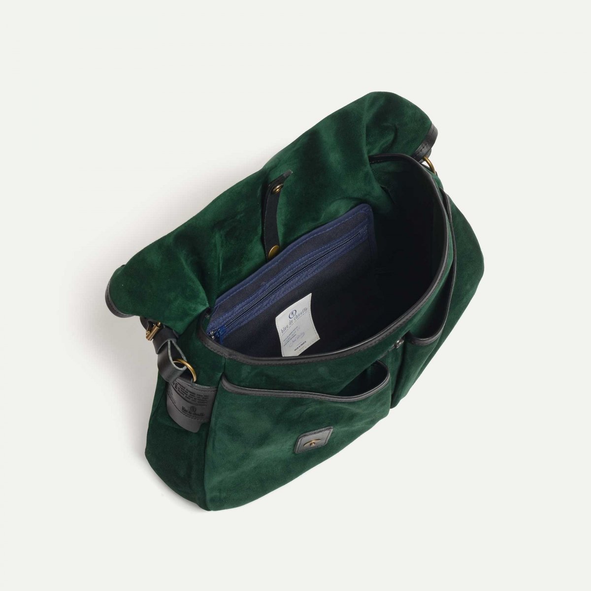Musette M Fisherman's bag / Suede - Dark Green (image n°4)