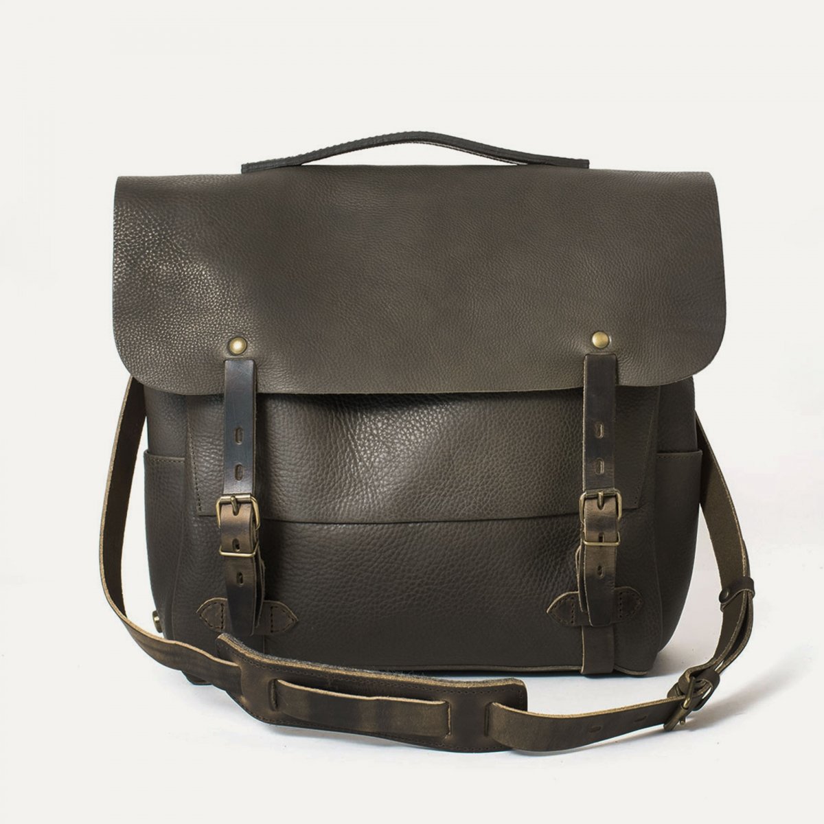 Sac Postier Eclair L - Kaki Marron (Smog) (image n°1)