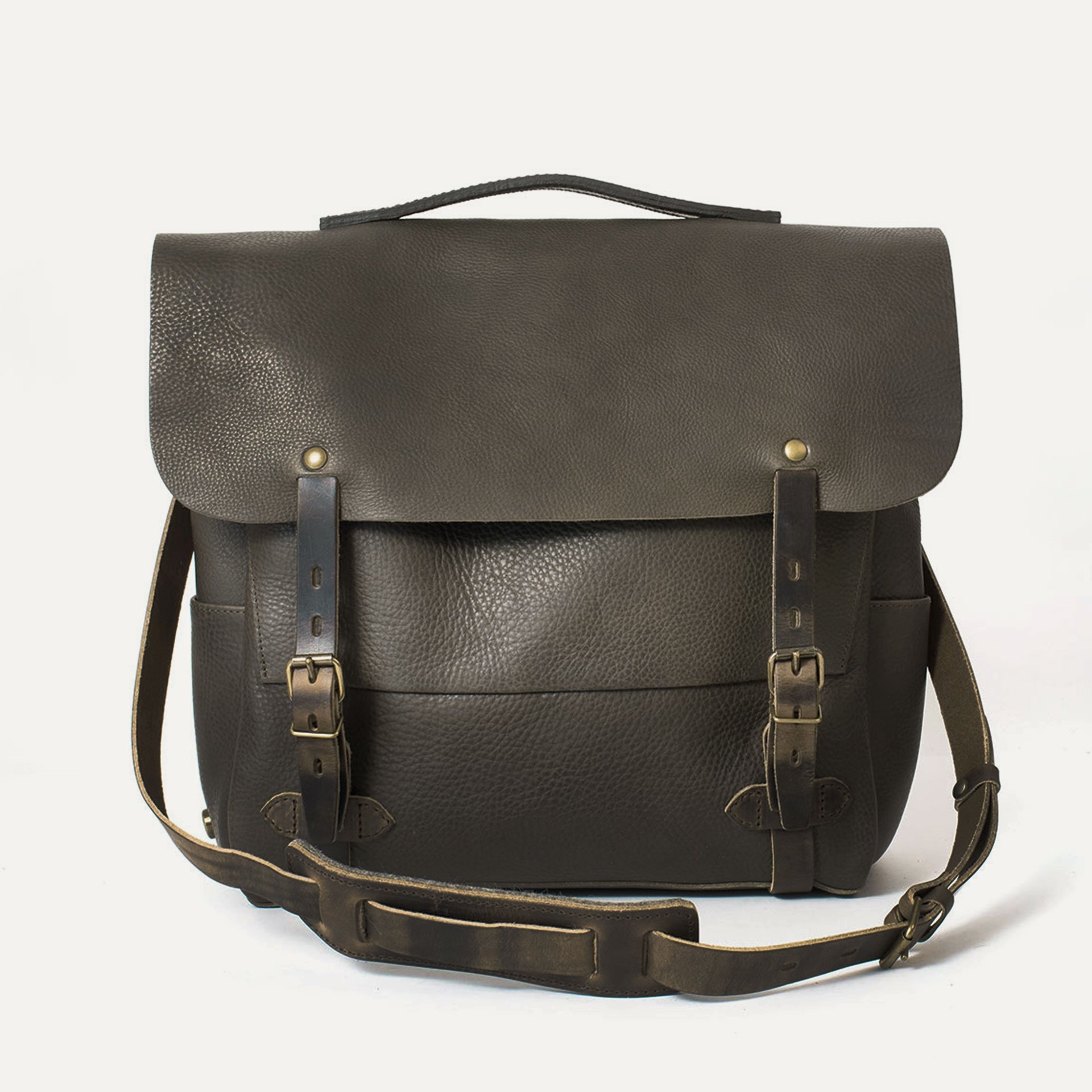 Sac Postier Eclair L - Kaki Marron (Smog) (image n°1)