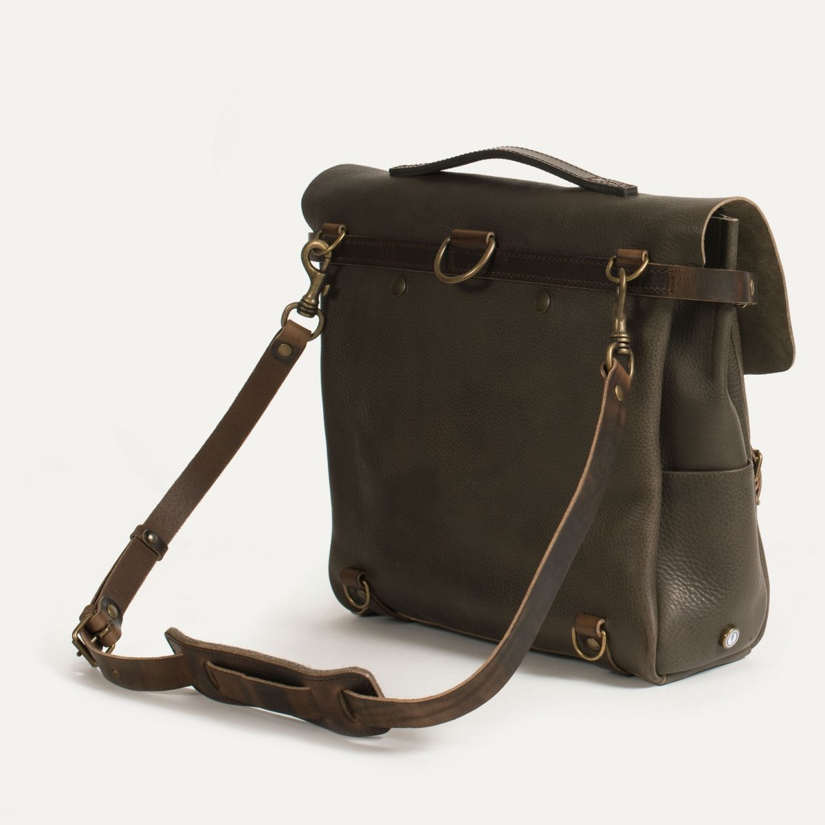 Sac Postier Eclair L - Kaki Marron (Smog) (image n°3)
