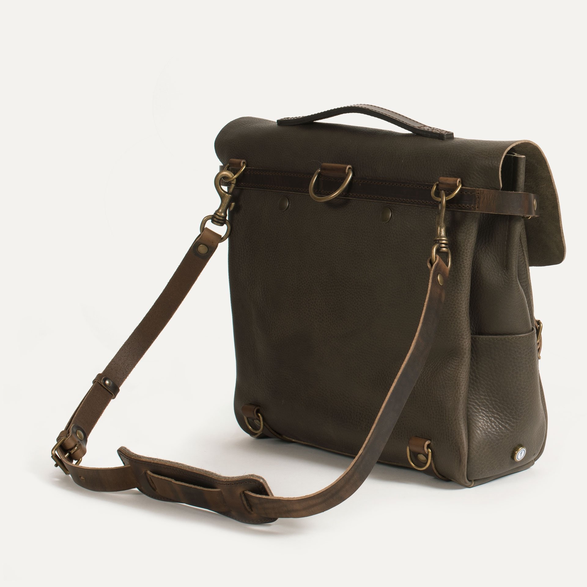 Sac Postier Eclair L - Kaki Marron (Smog) (image n°3)