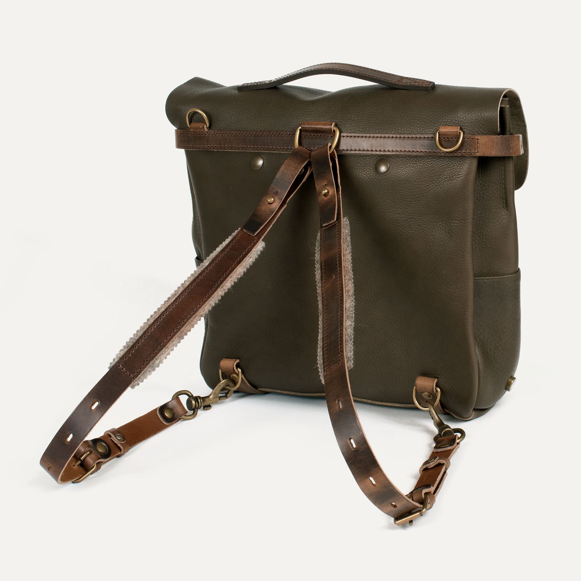 Sac Postier Eclair L - Kaki Marron (Smog) (image n°2)