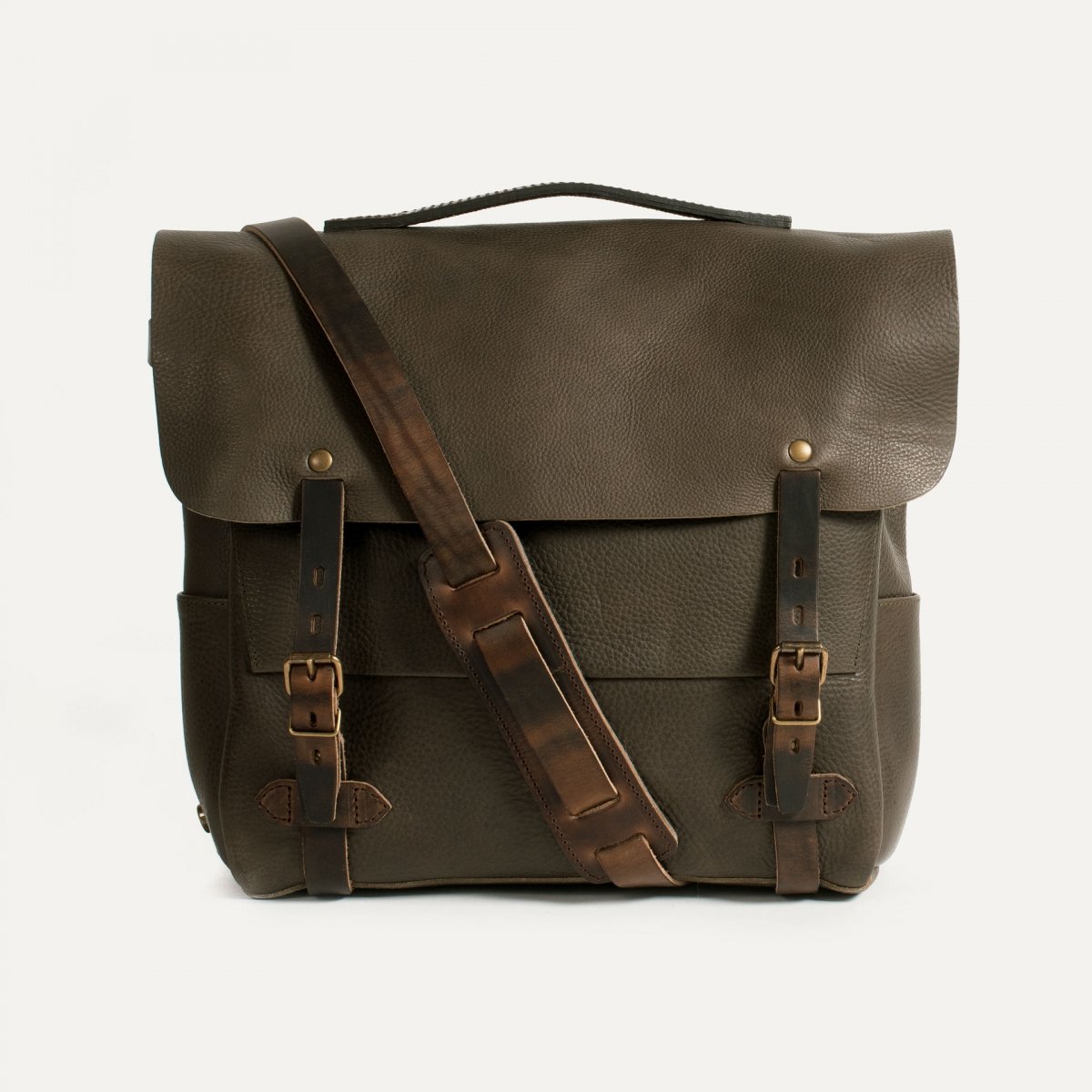Sac Postier Eclair L - Kaki Marron (Smog) (image n°5)