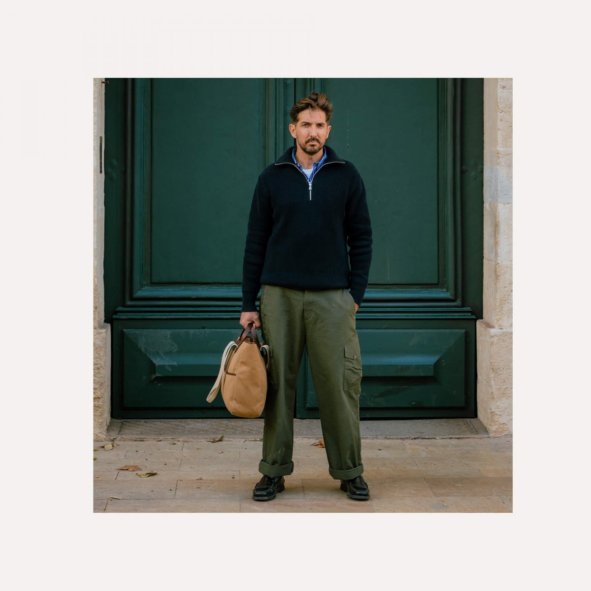 Sauzon Trucker Sweater - Navy Blue (image n°2)