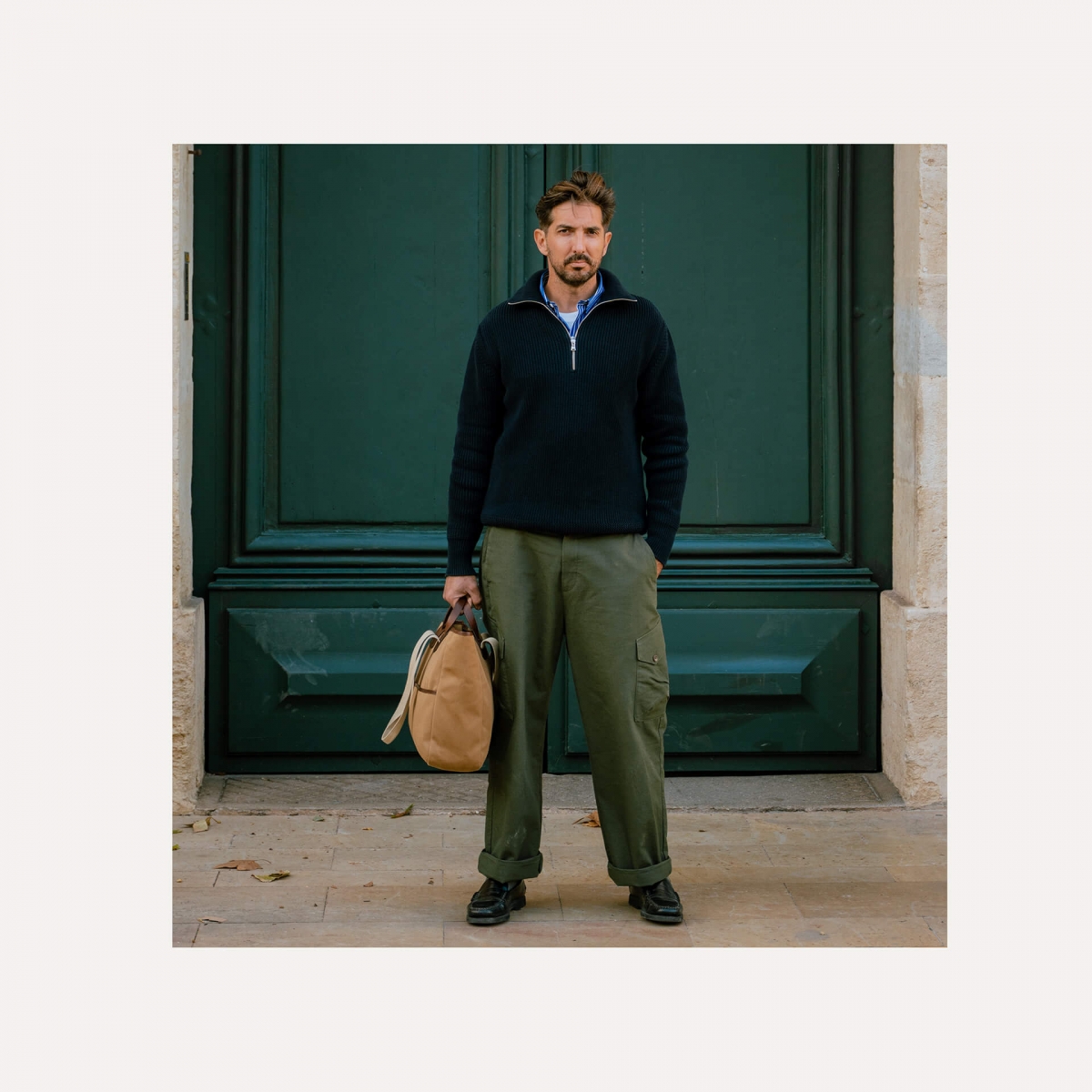 Trucker Pullover Sauzon - Marineblau (image n°2)