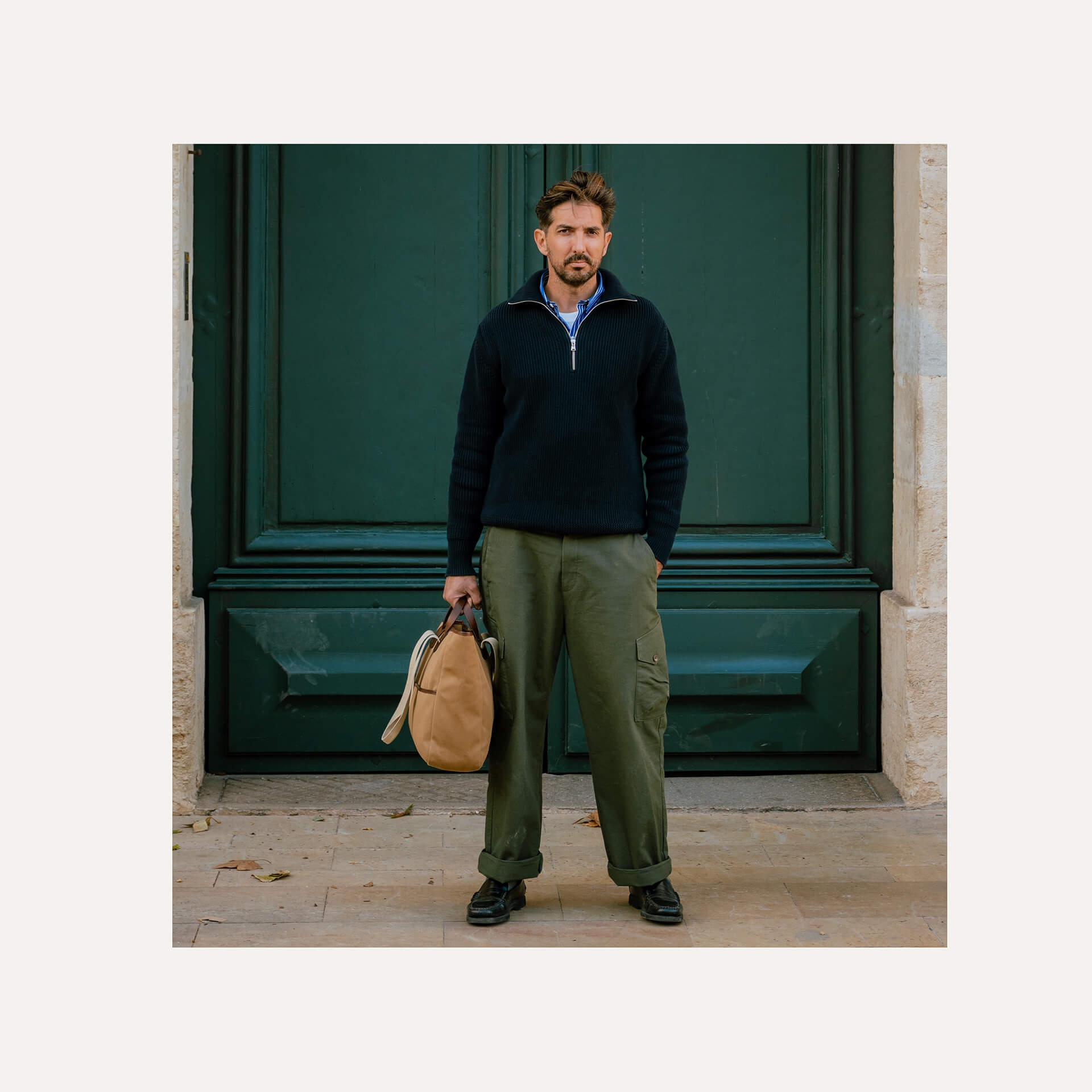 Trucker Pullover Sauzon - Marineblau (image n°2)