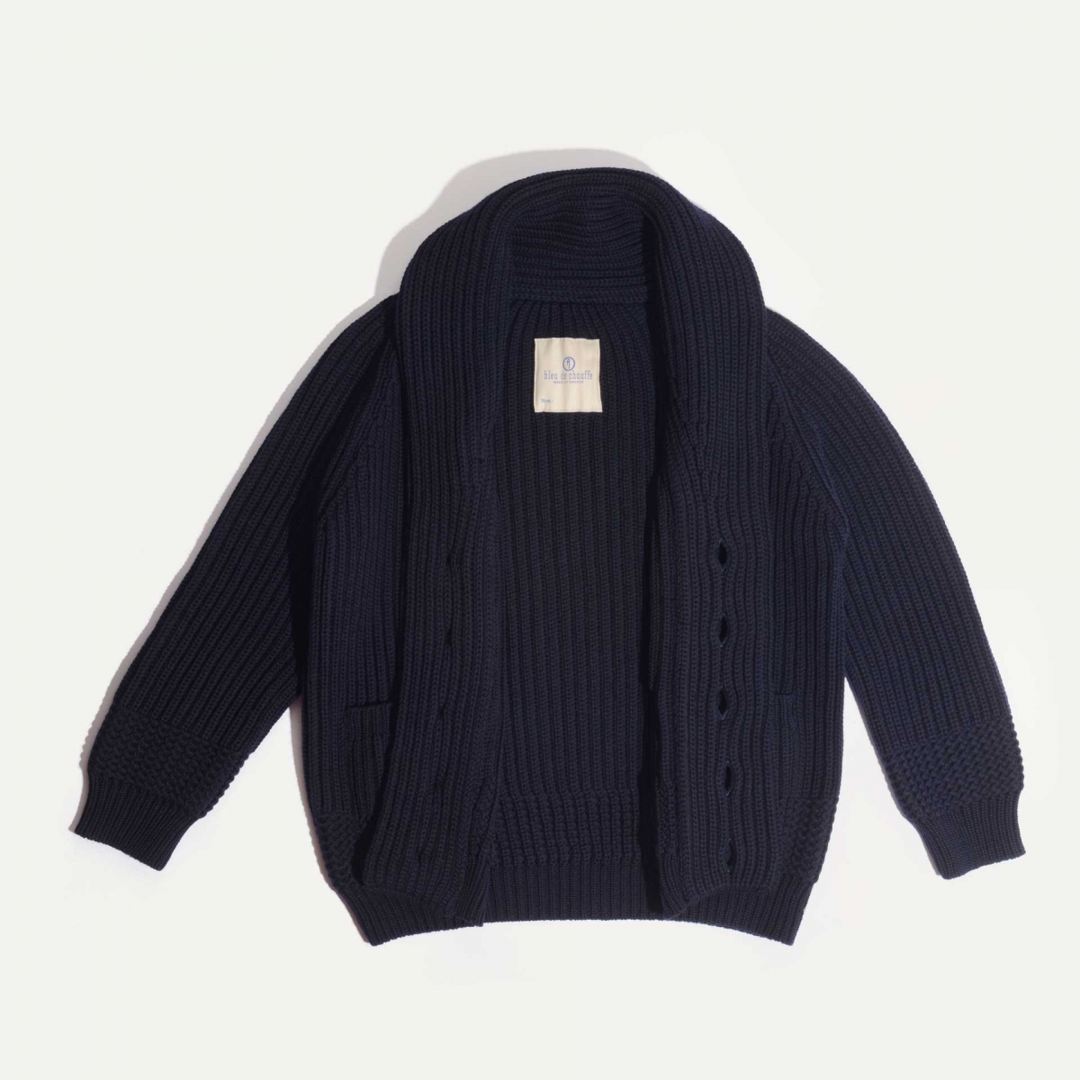 Strickjacke Doëlan - Marineblau (image n°3)