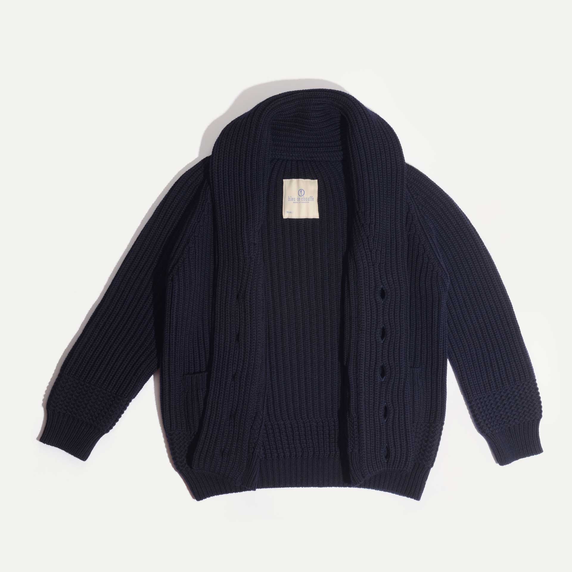 Strickjacke Doëlan - Marineblau (image n°3)