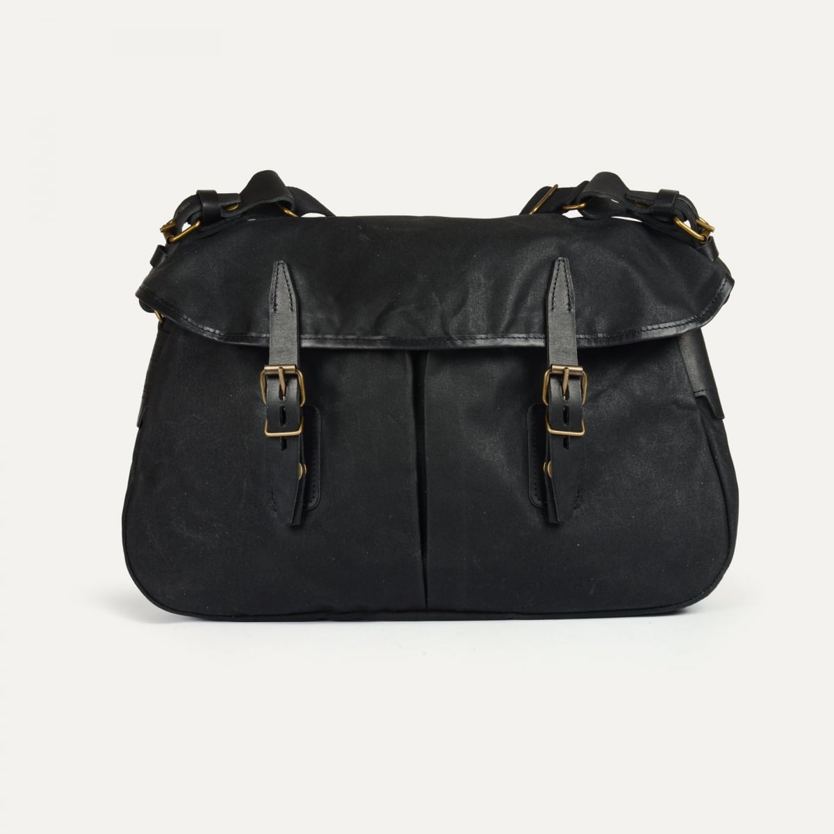 Fisherman's Musette M / Canvas - Black waxed (image n°1)