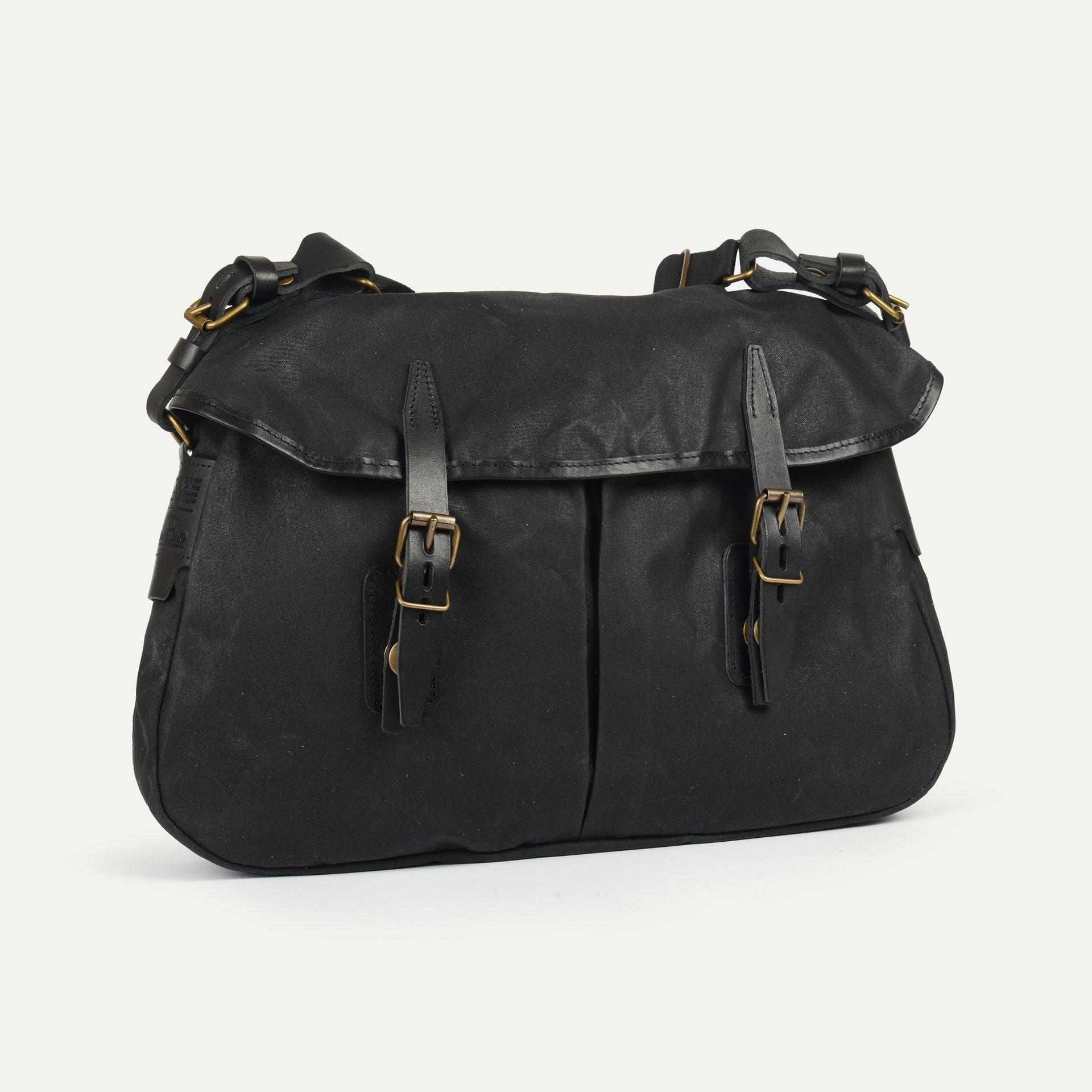 Fisherman's Musette M / Canvas - Black waxed (image n°2)
