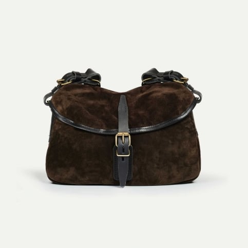 Musette XS Fisherman's bag / Suede - Dark Brown