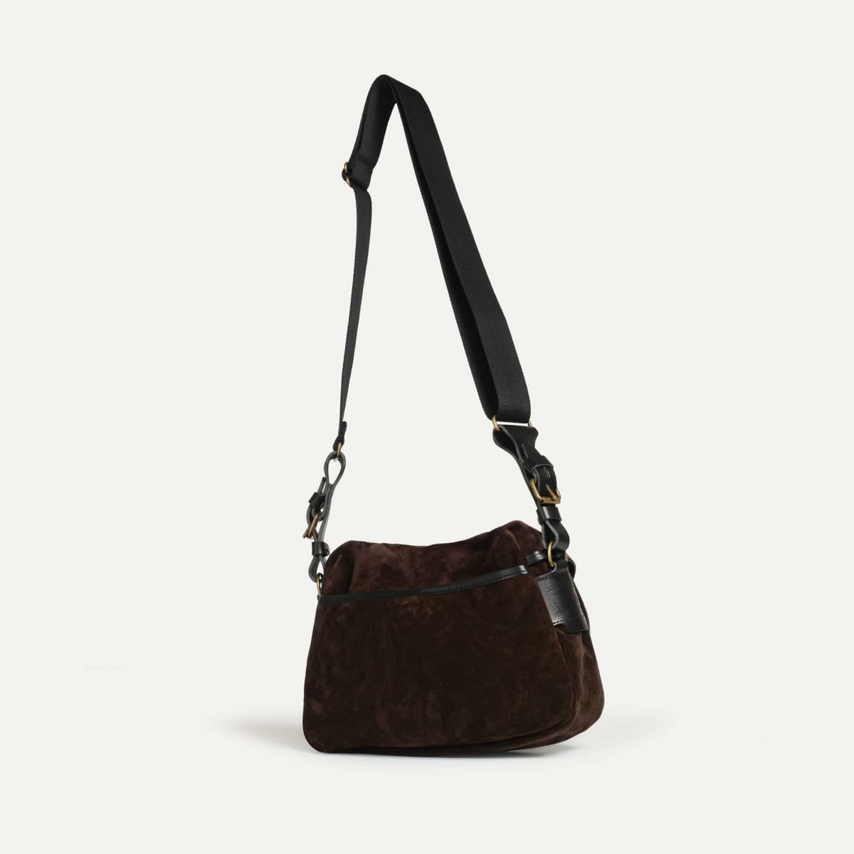 Musette des Fischers S / Veloursleder - Dunkelbraun (image n°4)