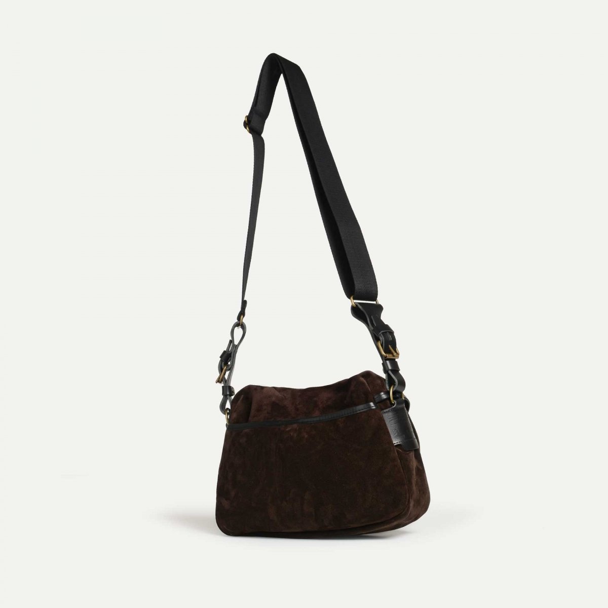 Musette du Pêcheur XS / Cuir Velours - Marron foncé (image n°4)