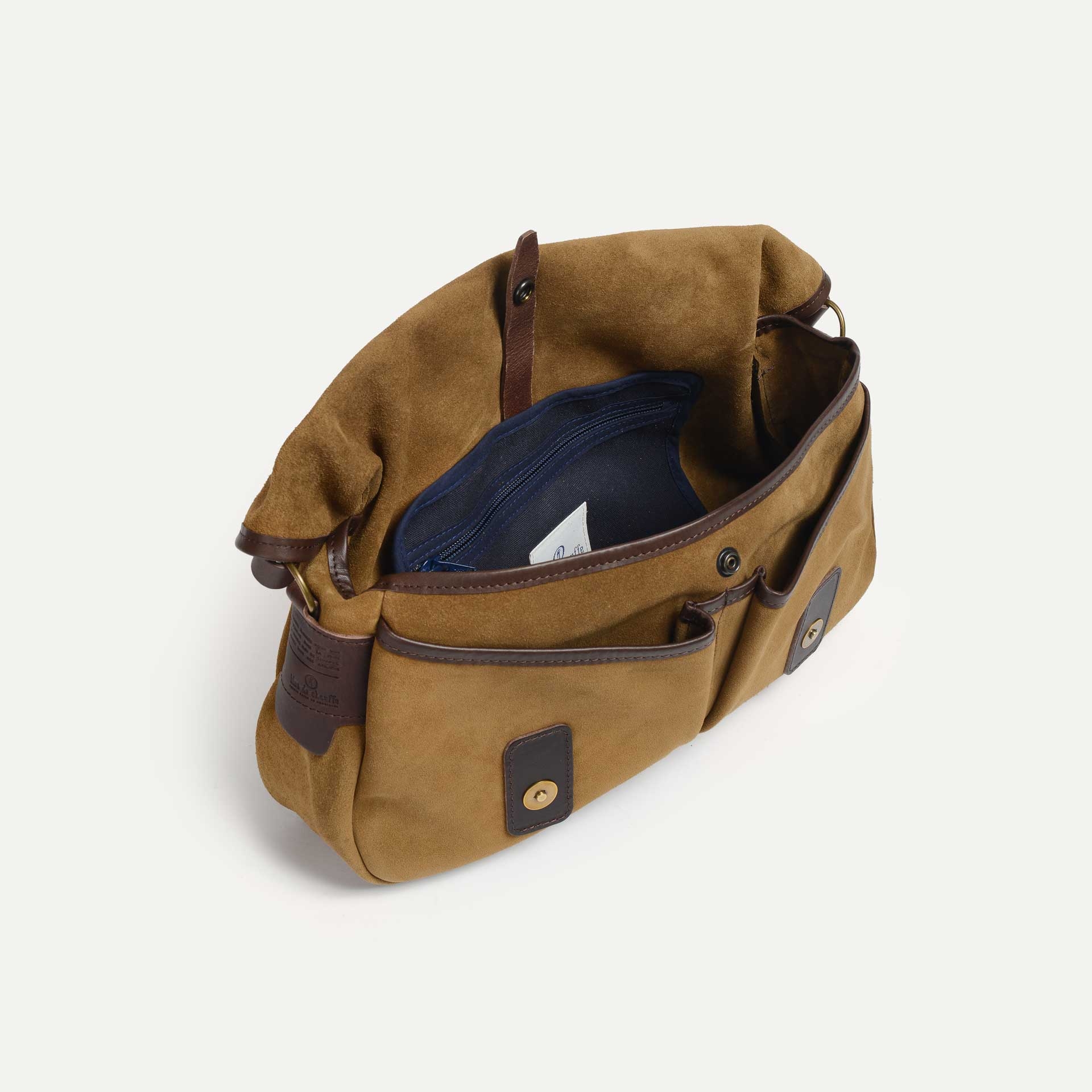 Musette des Fischers S / Veloursleder - Haselnussbraun (image n°4)