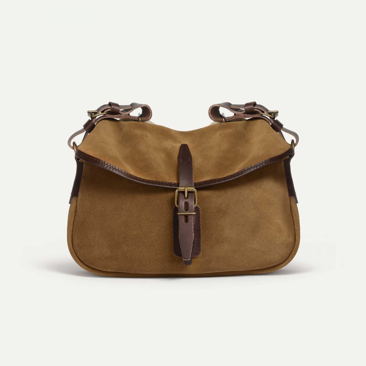 Musette du Pêcheur XS / Cuir Velours - Marron Noisette (image n°1)