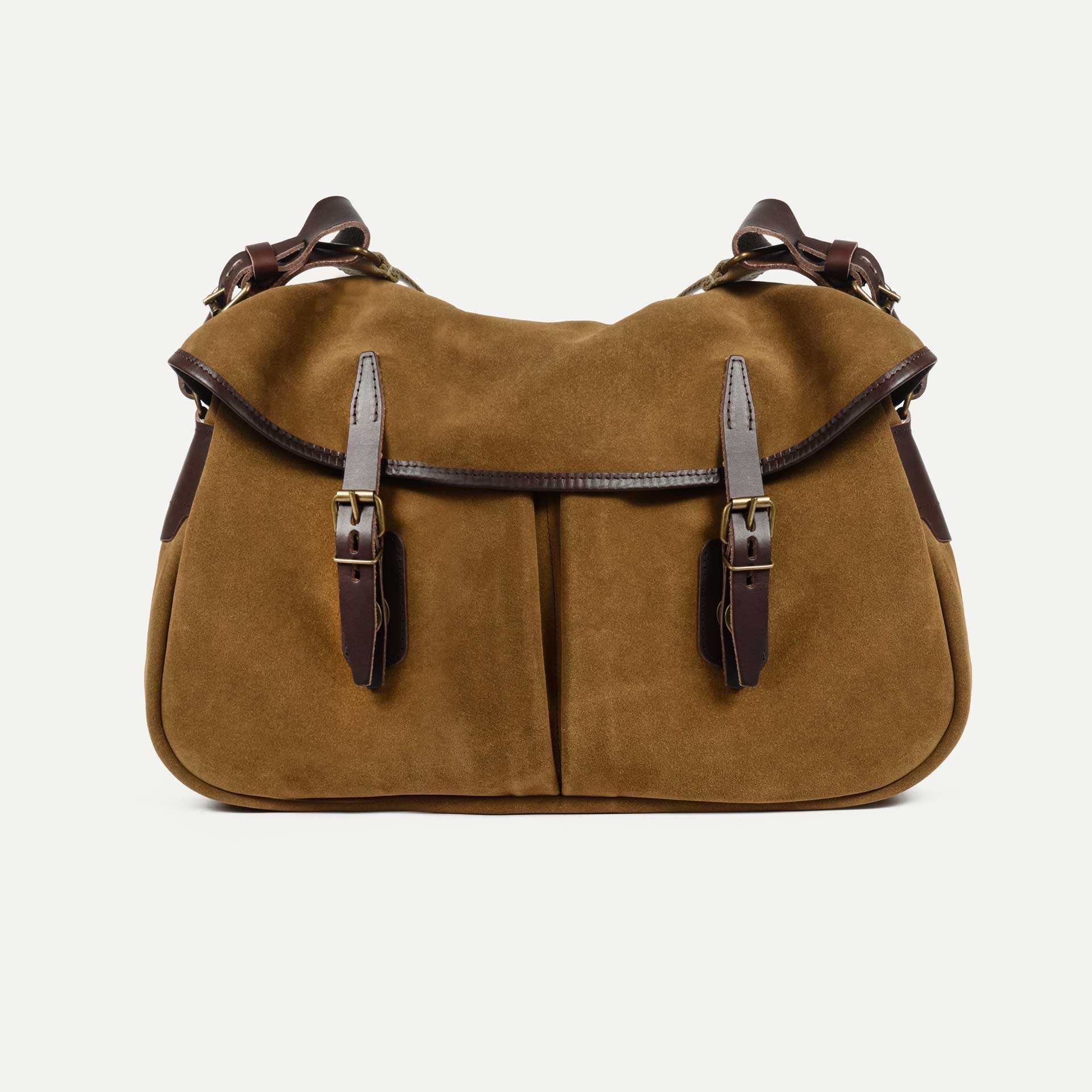 Musette des Fischers M / Veloursleder - Haselnussbraun (image n°1)