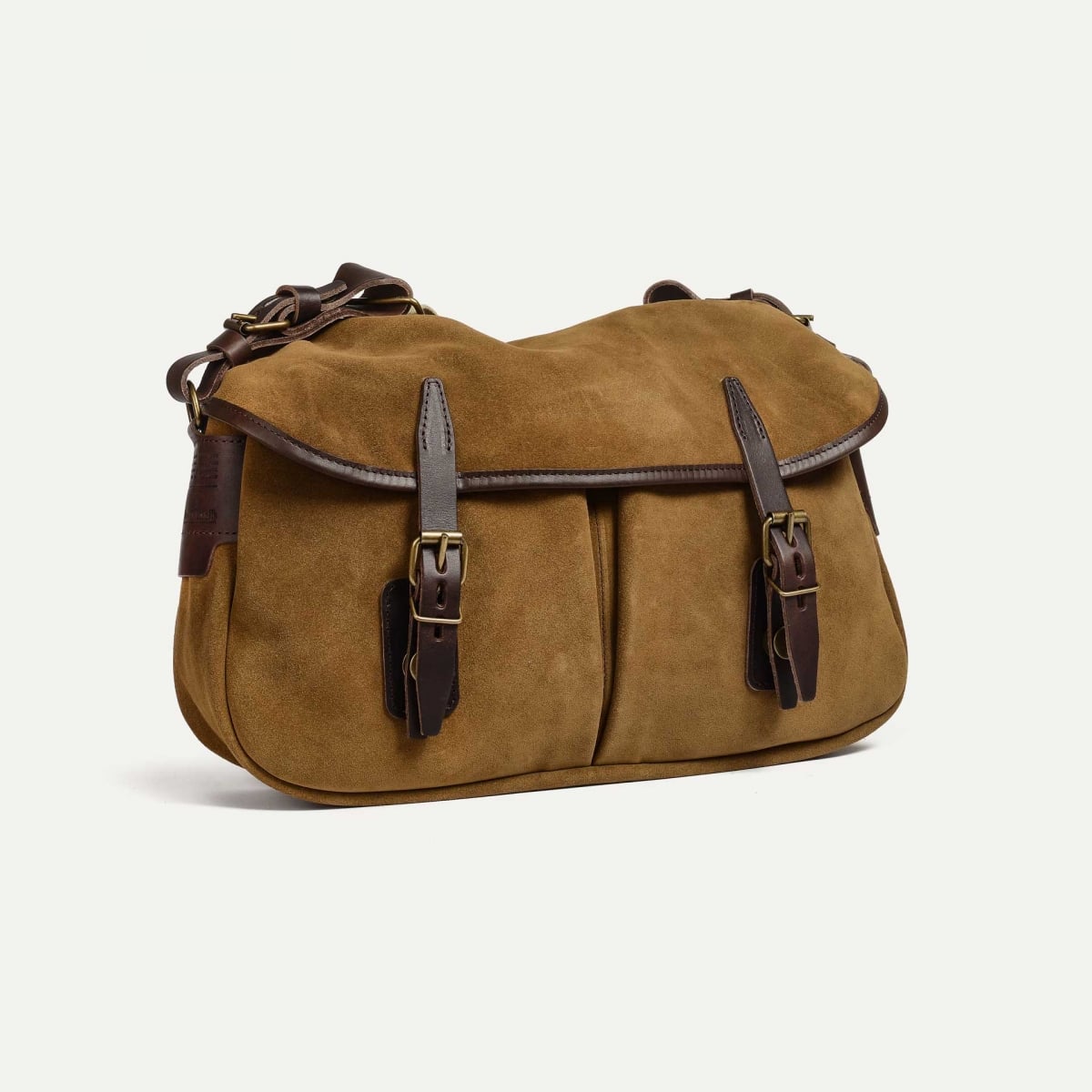 Musette du Pêcheur S / Cuir Velours - Marron Noisette (image n°2)