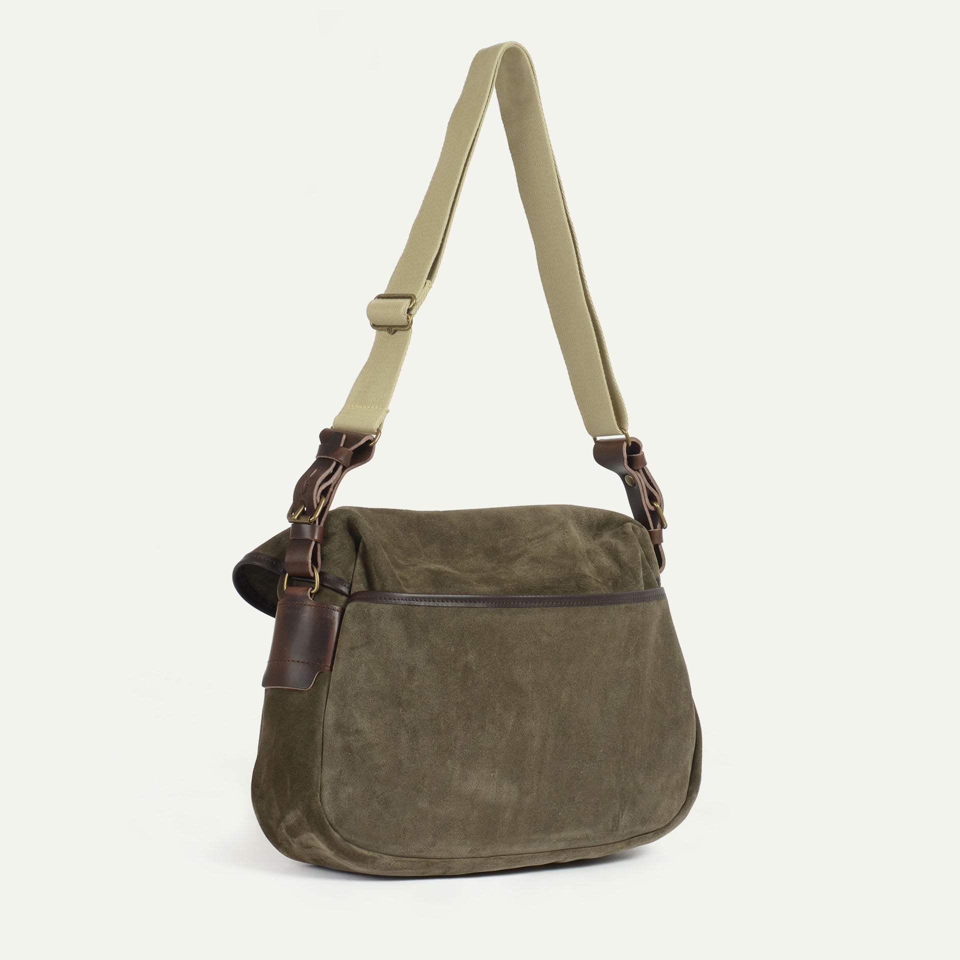 Musette M Fisherman's bag / Suede - Musk (image n°3)