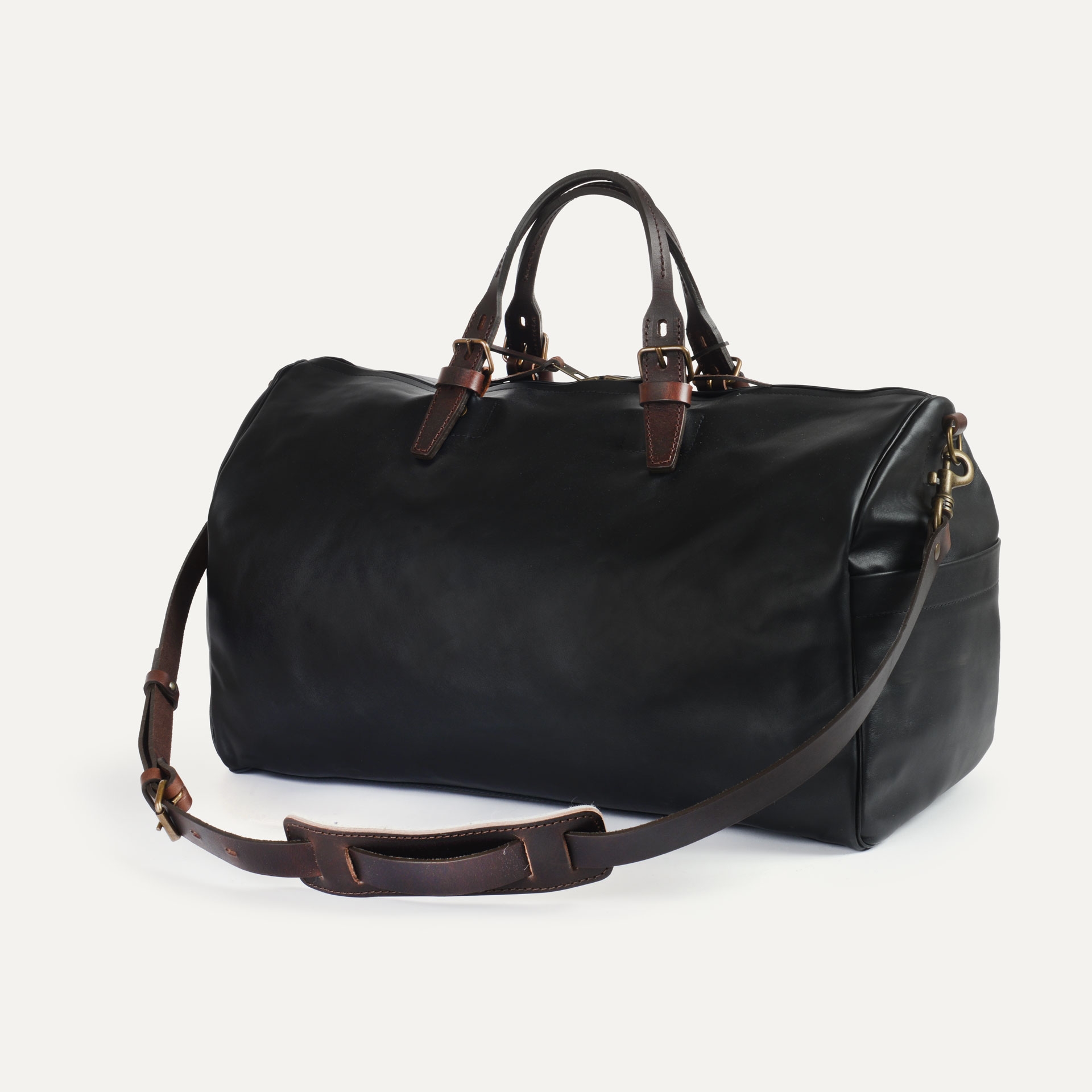 Sac de voyage Hobo liscio - Noir (image n°4)