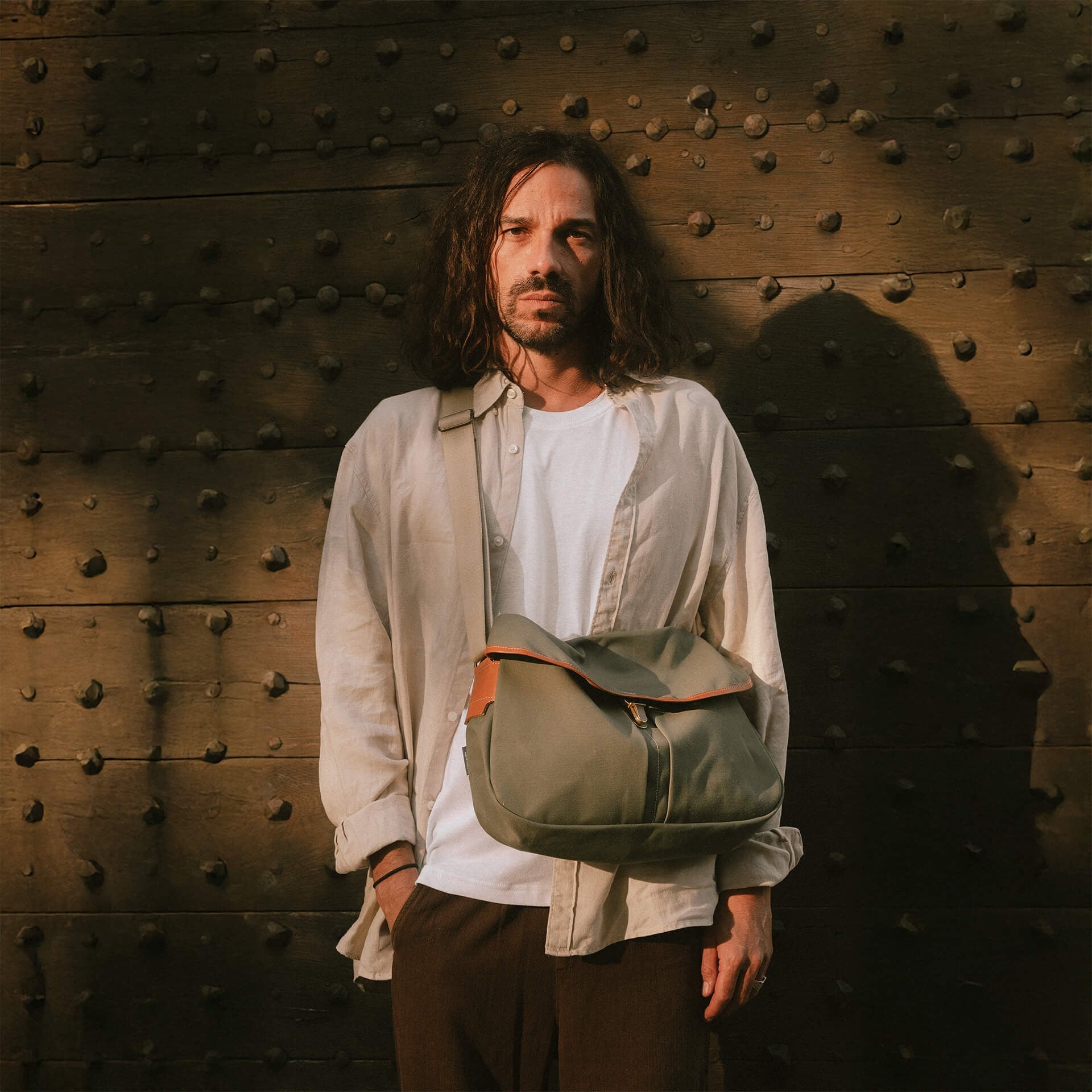 Léon messenger bag - Lichen (image n°5)