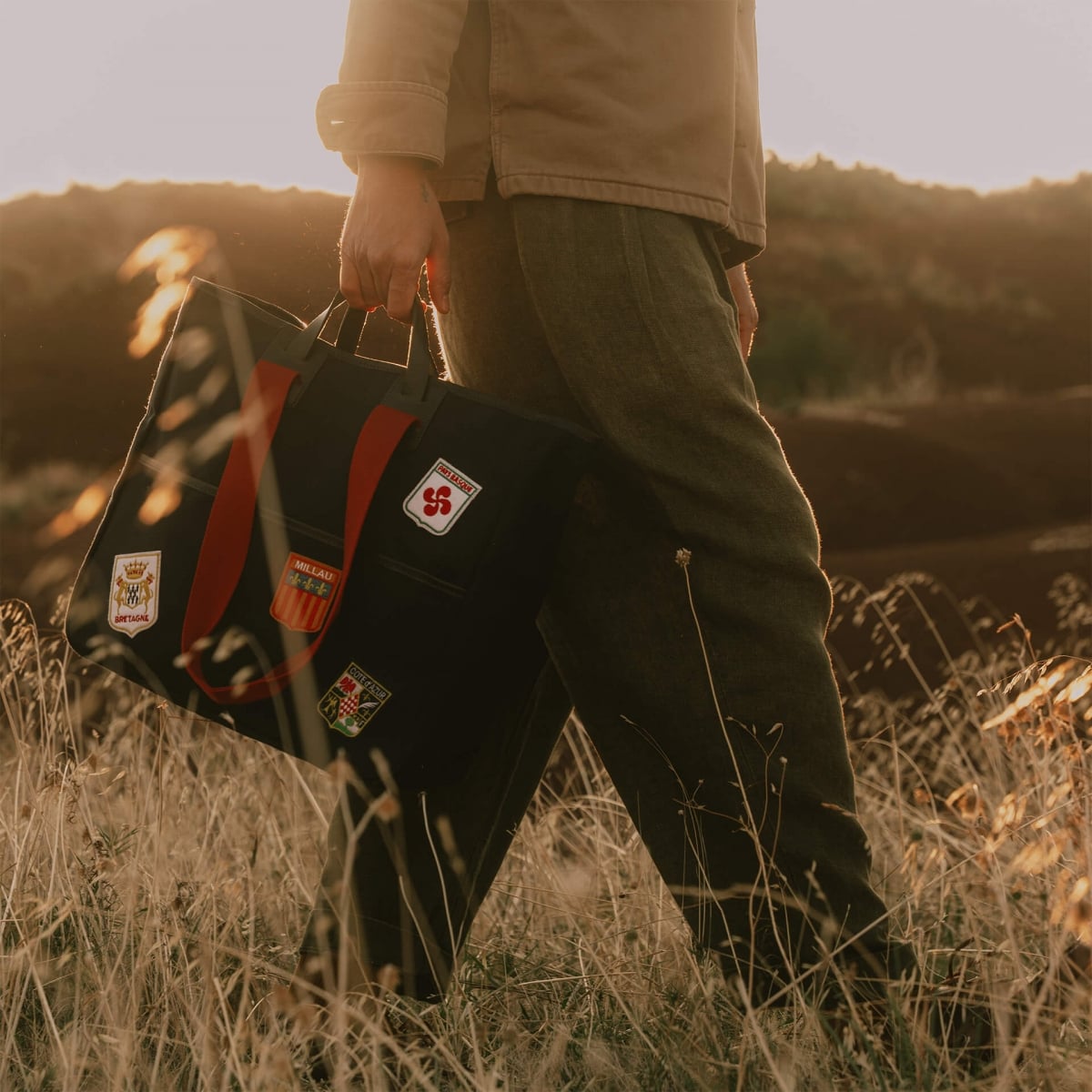 Cabas Musette Meline - Bleu Emblèmes (image n°9)