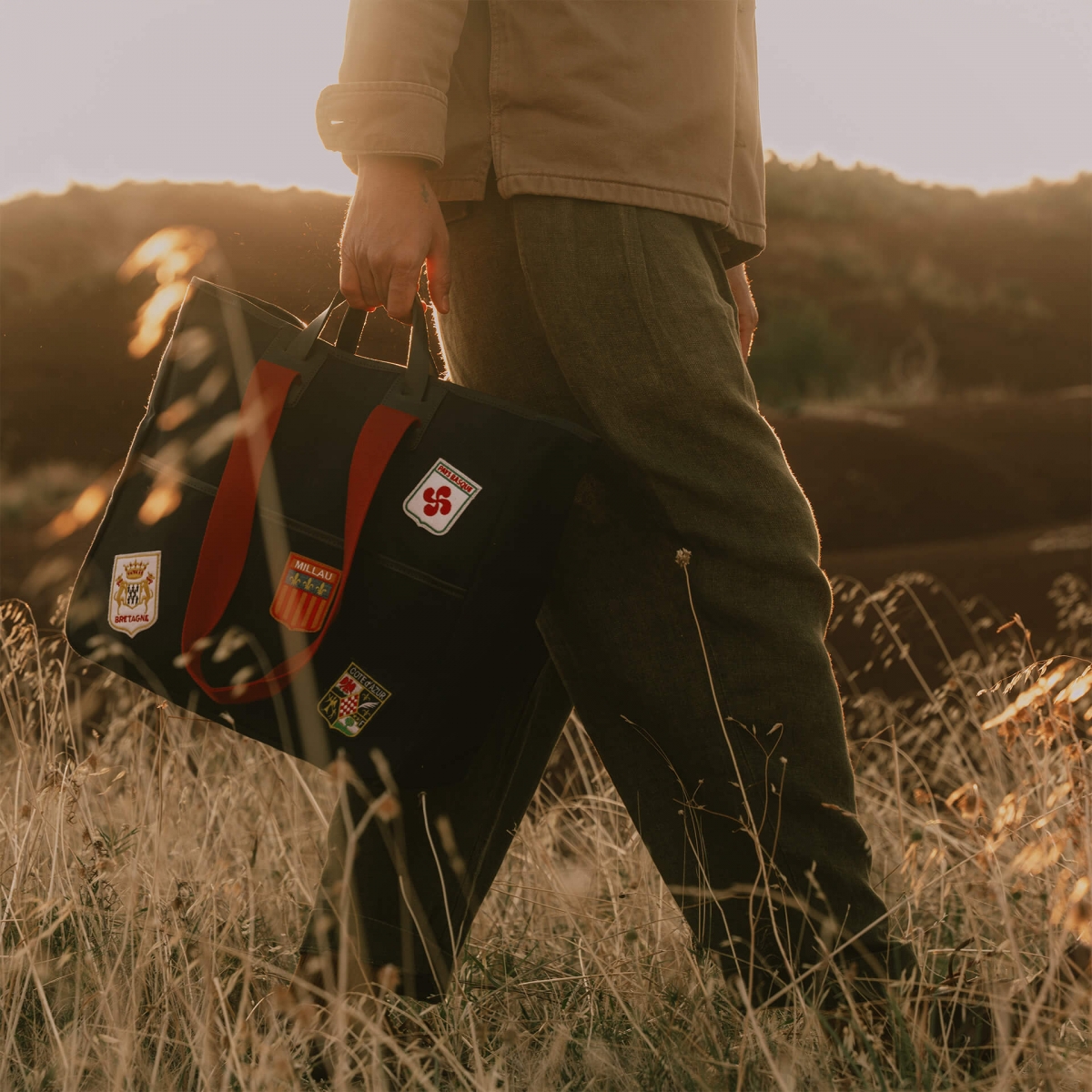 Tragetasche Musette Meline - Blau Embleme (image n°9)