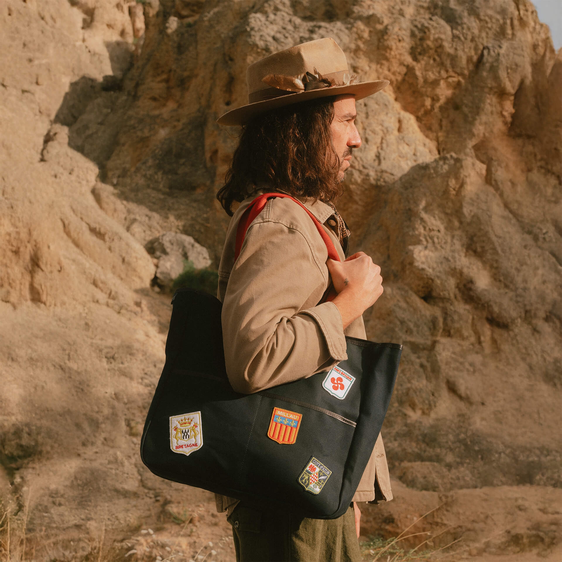 Tragetasche Musette Meline - Blau Embleme (image n°7)