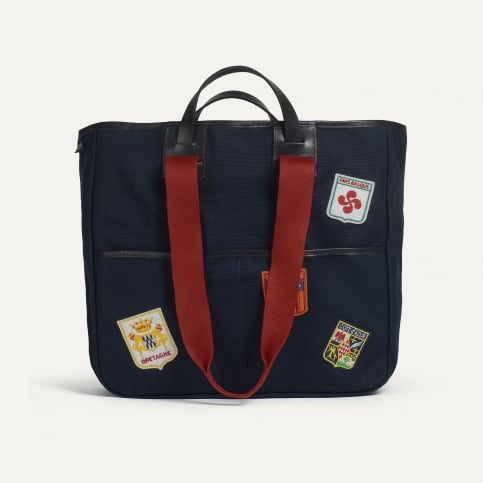 Einkaufstasche Musette Meline – Blau Embleme