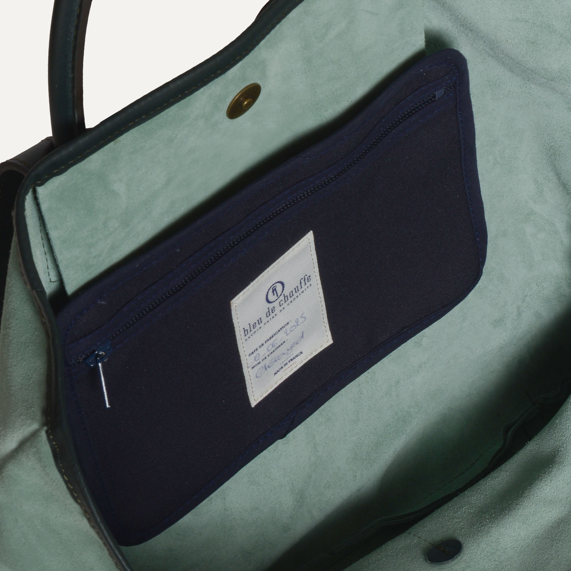 Meline Tote bag / Suede - Jade Green (image n°4)