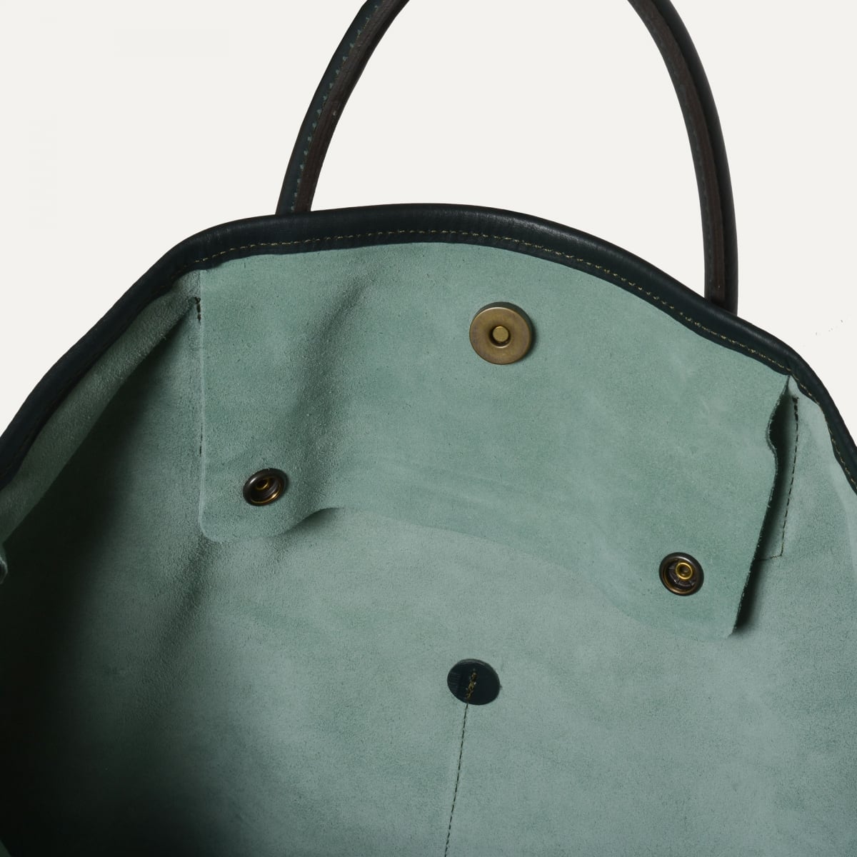 Cabas Meline / Cuir Velours - Vert Jade (image n°5)