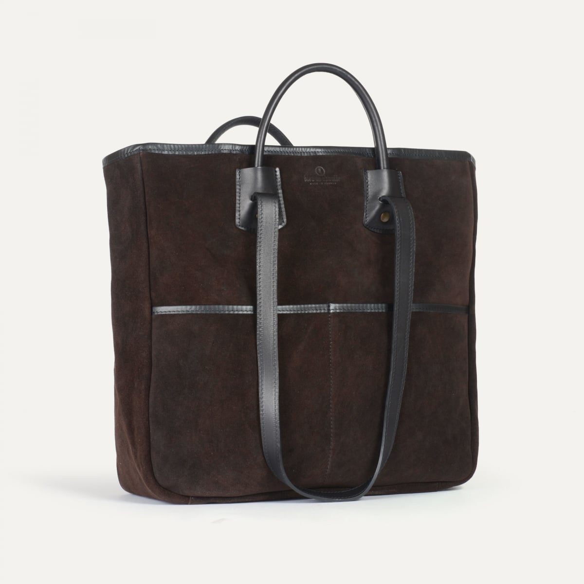 Meline Tote bag / Suede - Dark brown (image n°2)
