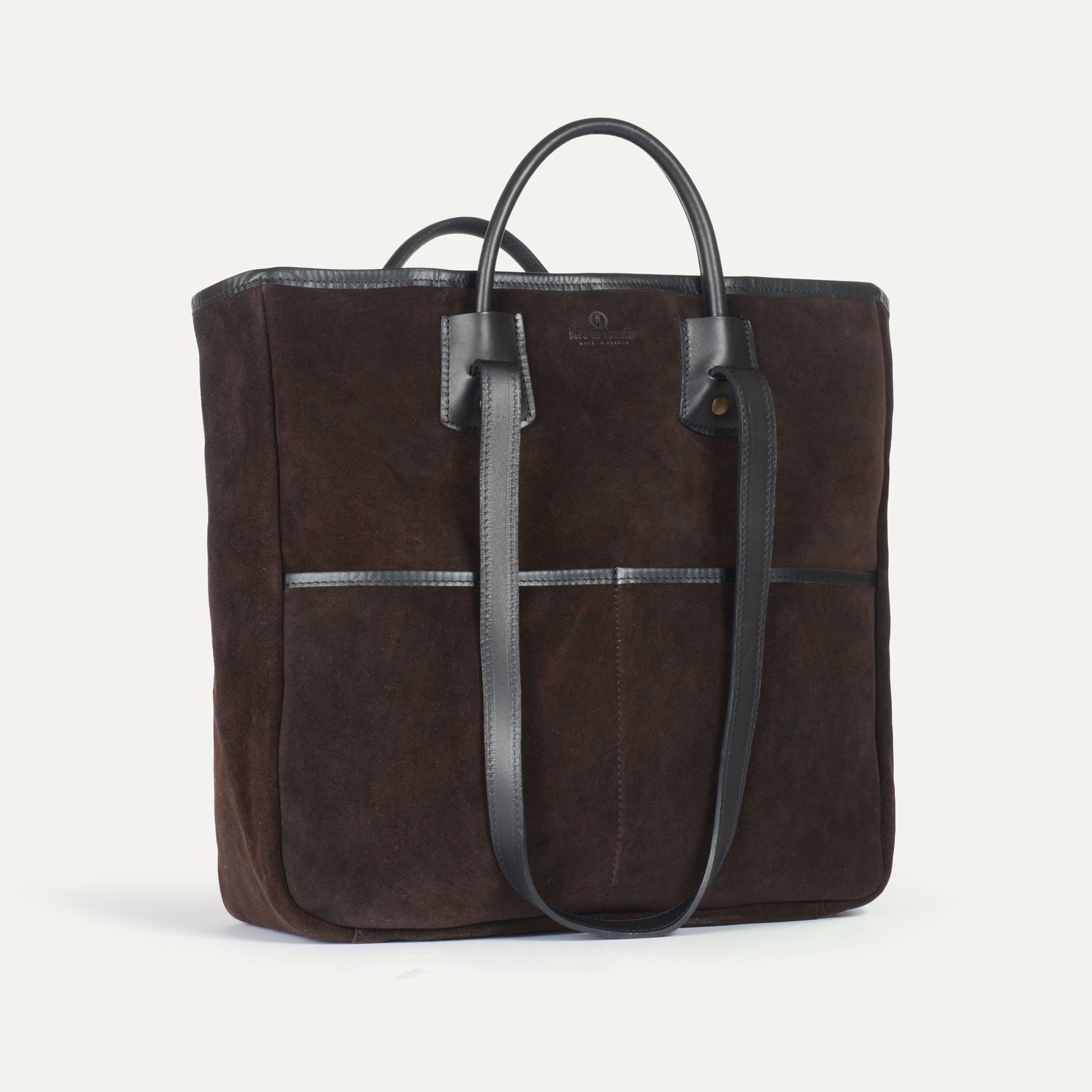 Meline Tote bag / Suede - Dark brown (image n°2)