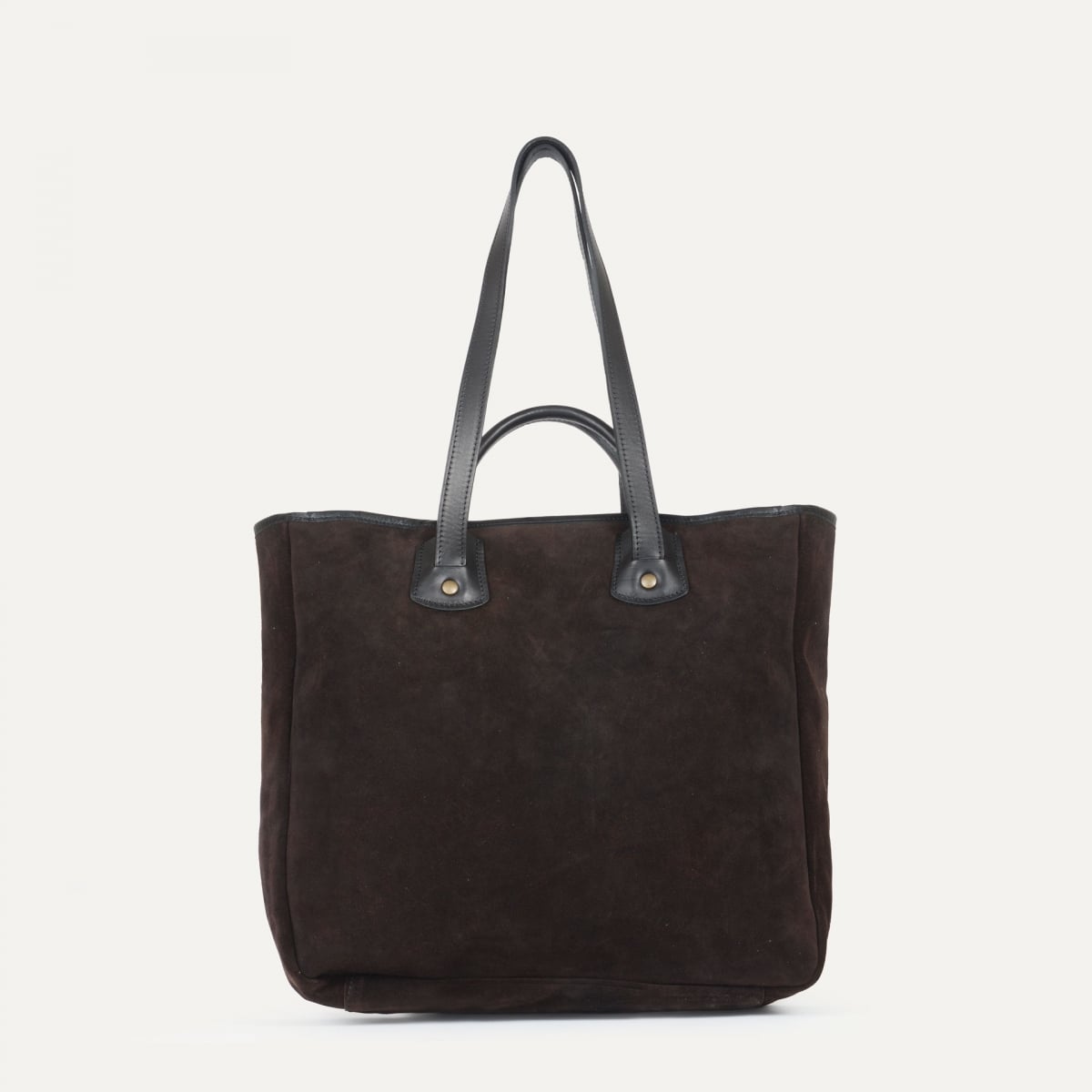 Meline Tote bag / Suede - Dark brown (image n°3)