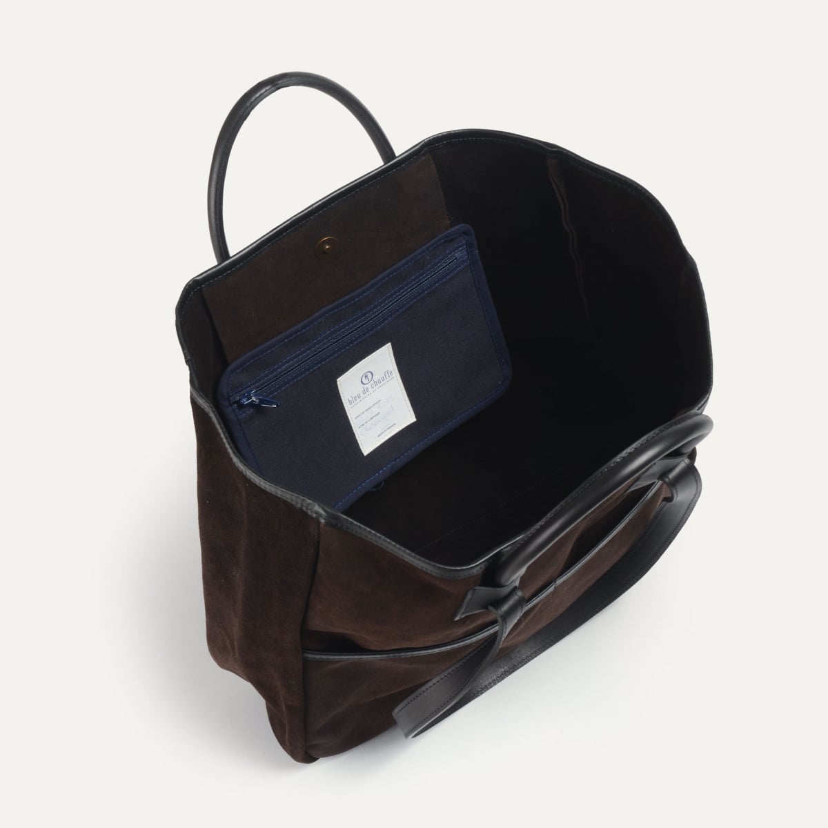 Meline Tote bag / Suede - Dark brown (image n°4)