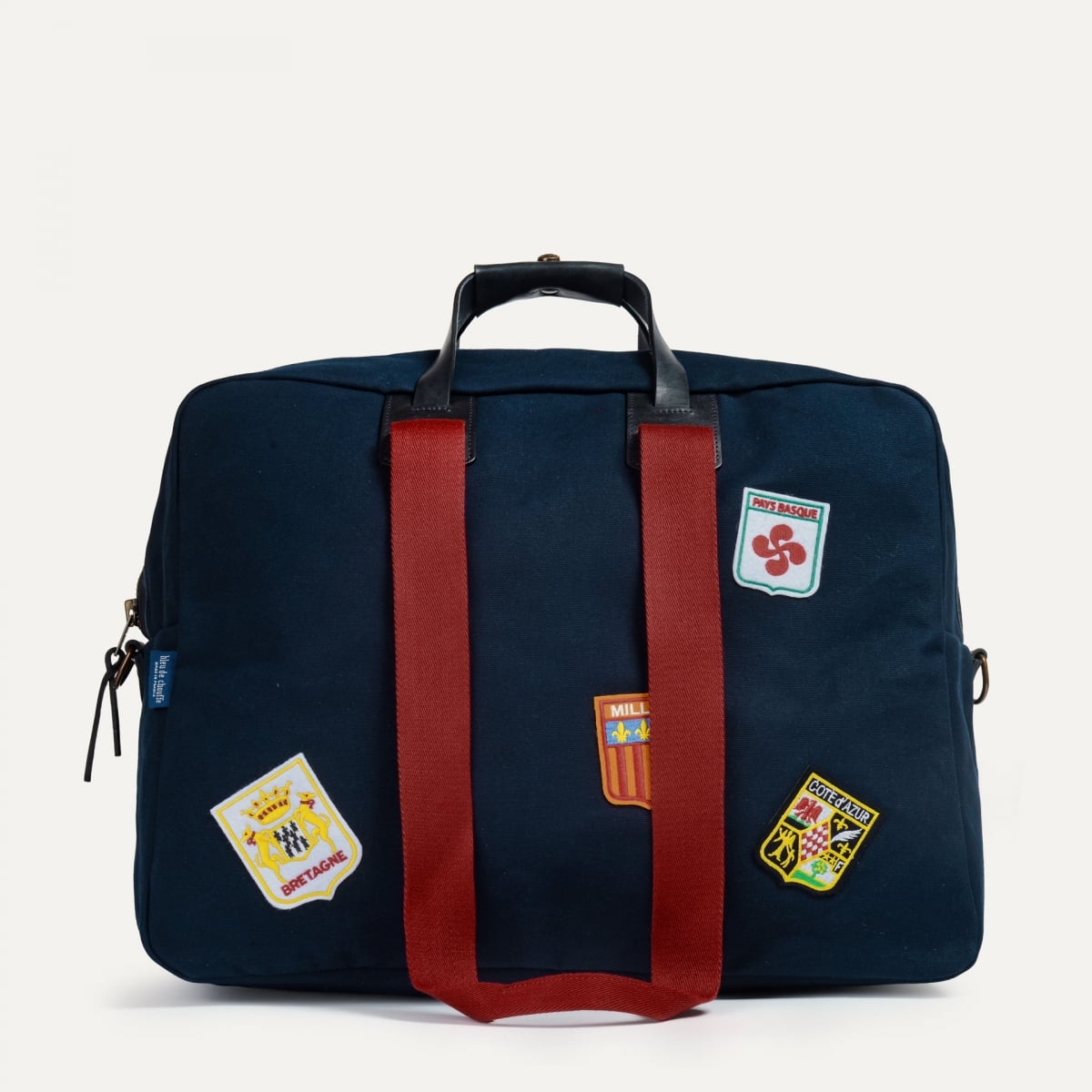 Sac voyage aviateur Missak - Bleu emblèmes (image n°1)