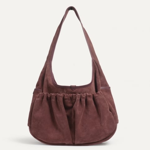 Sac épaule Paula - Marron Rubis