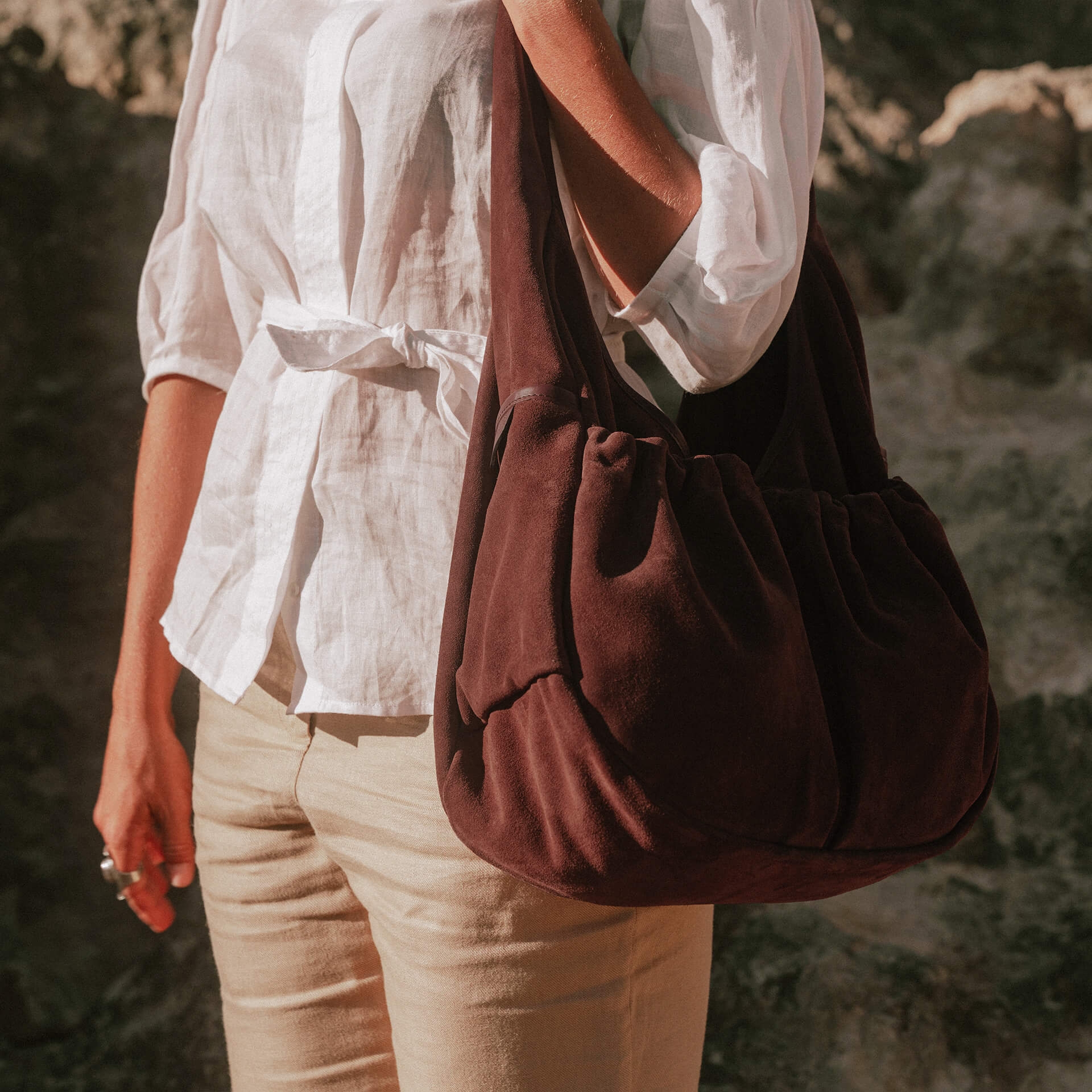 Sac épaule Paula - Marron Rubis (image n°8)