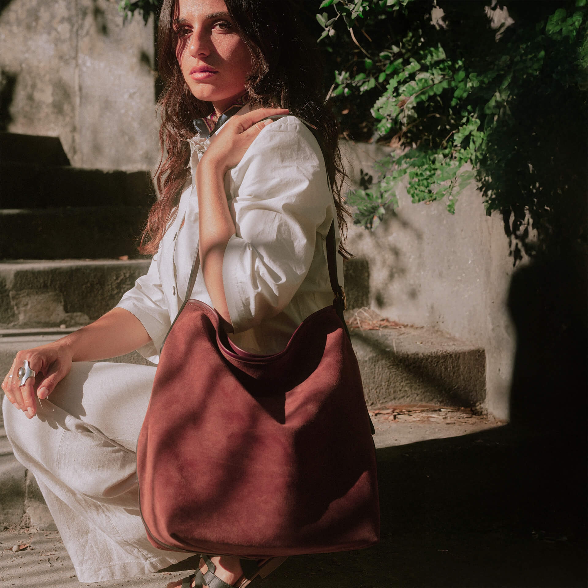 Sofia Beuteltasche - Rubinbraun (image n°7)