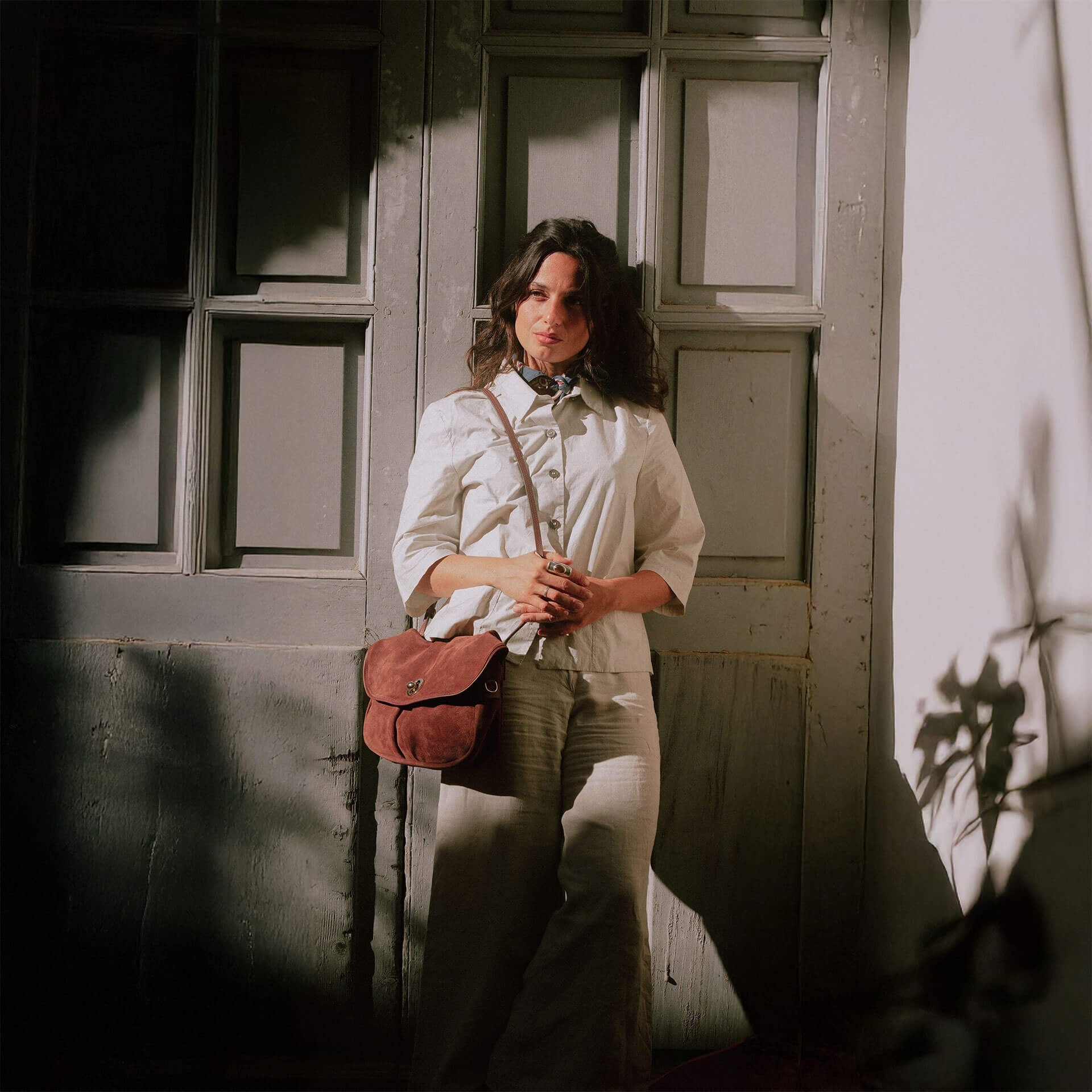 Soft musette S Janice - Rubinbraun (image n°7)