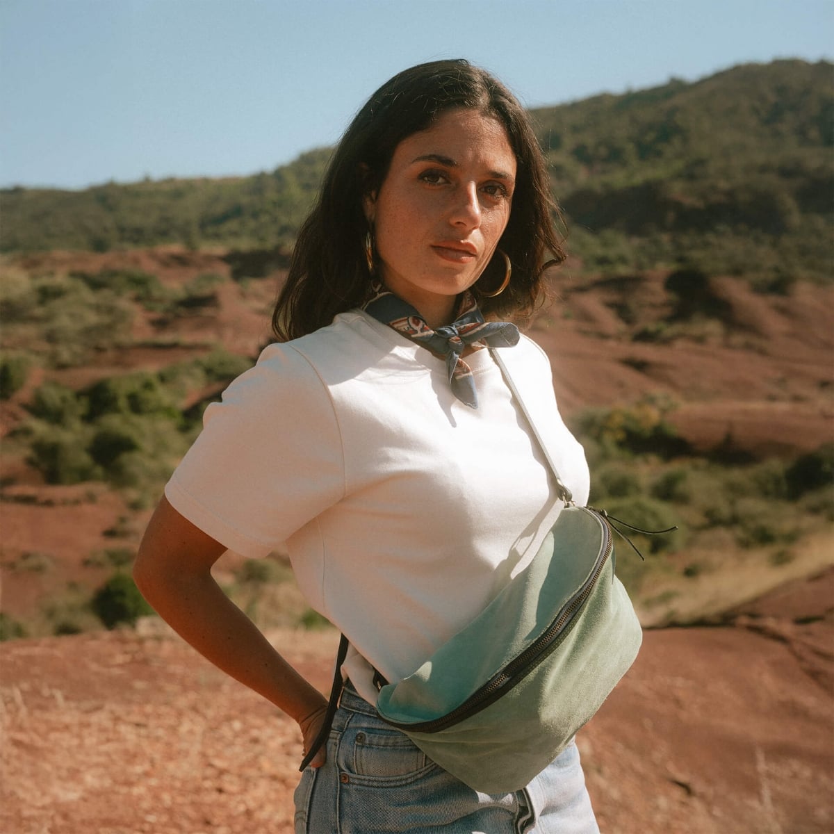 Bea Belt bag / Suede - Jade green (image n°4)