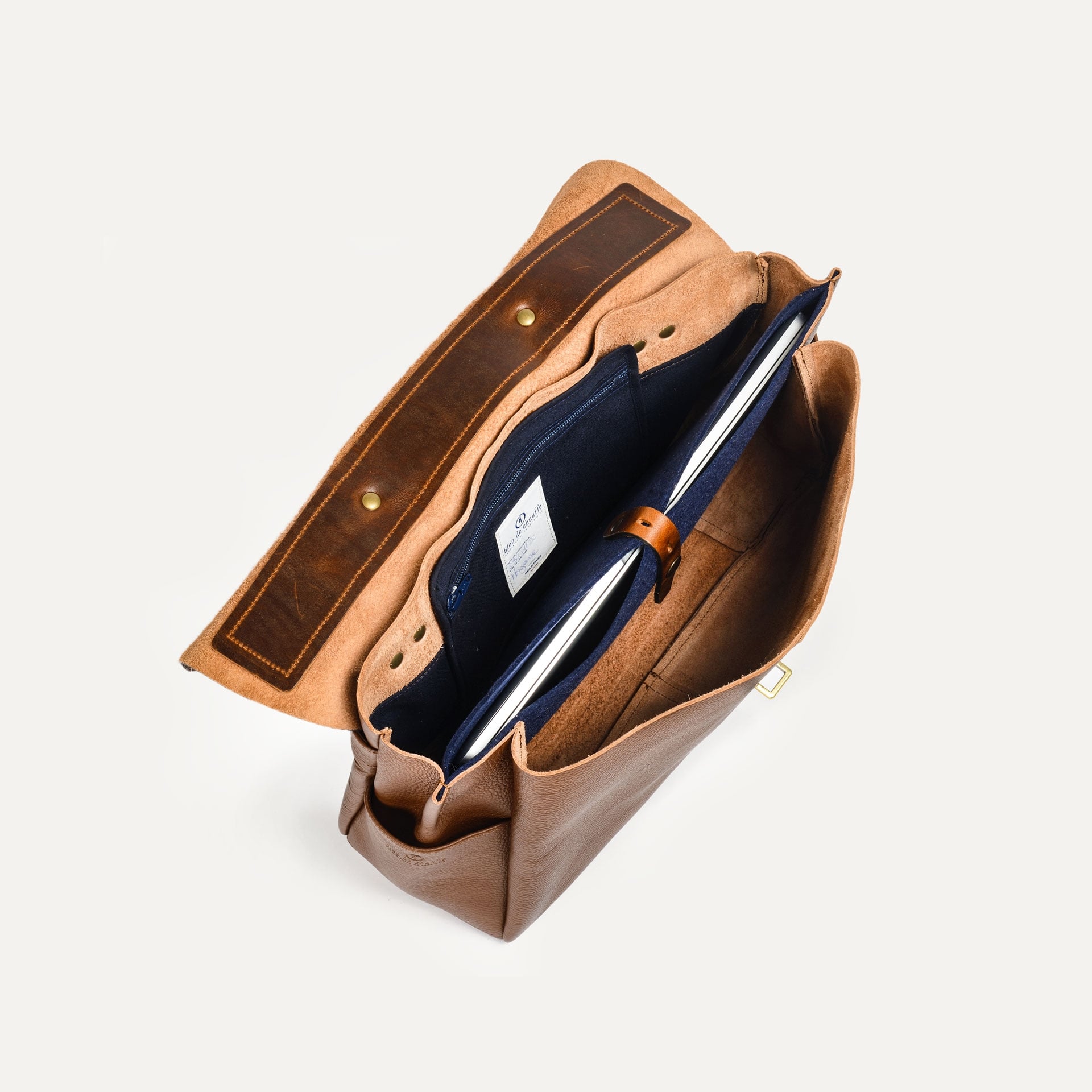 Cartable Charles - Brun ambré (image n°4)