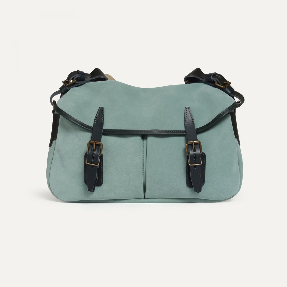 Musette S Fisherman's bag / Suede - Jade green (image n°1)