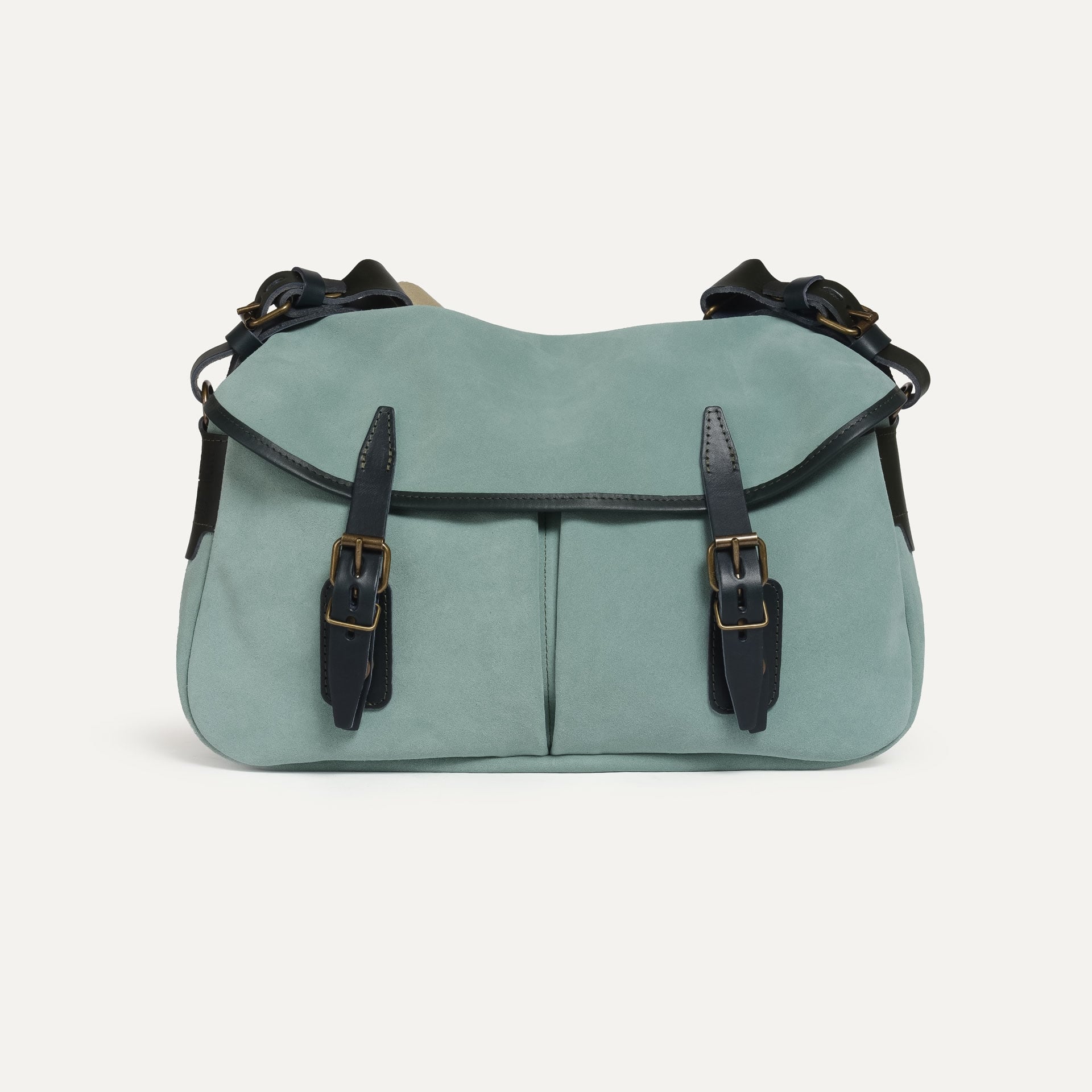 Musette du Pêcheur S / Cuir Velours - Vert Jade (image n°1)
