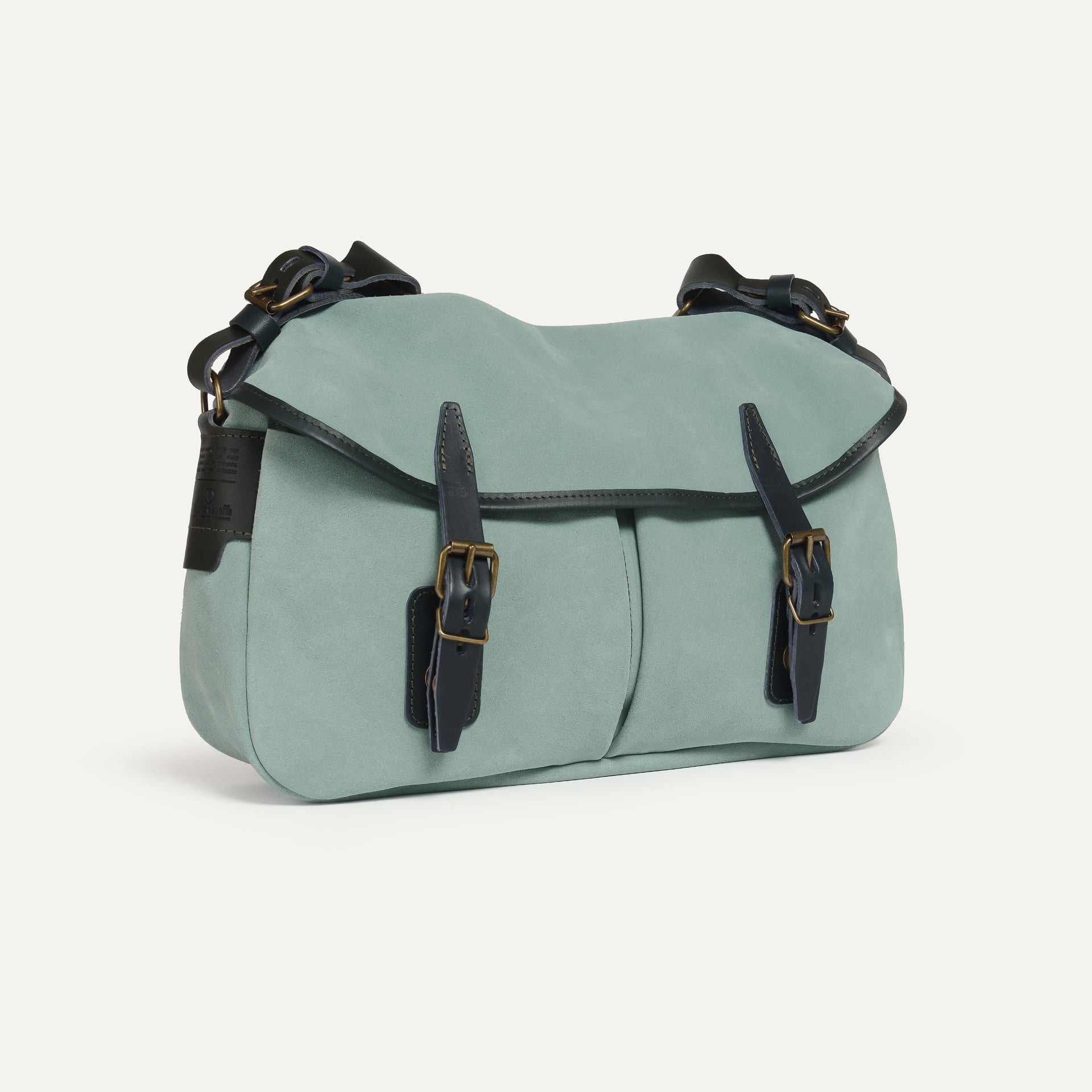 Musette S Fisherman's bag / Suede - Jade green (image n°2)