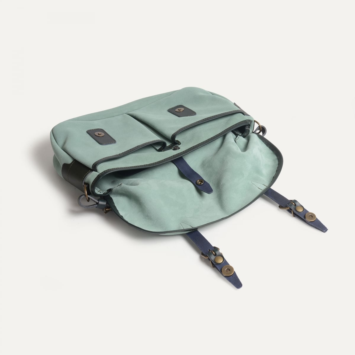 Musette S Fisherman's bag / Suede - Jade green (image n°5)