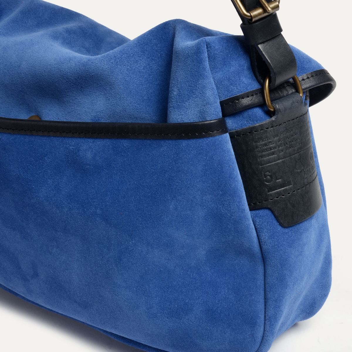 Musette des Fischers S / Veloursleder - Achatblau (image n°4)