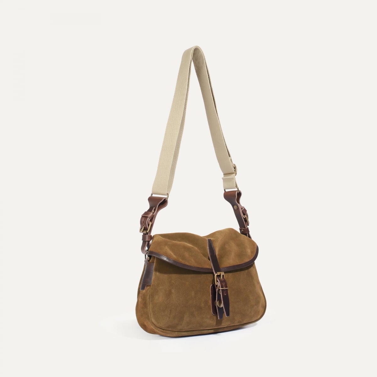 Musette XS Fisherman's bag / Suede - Hazelnut Brown (image n°2)