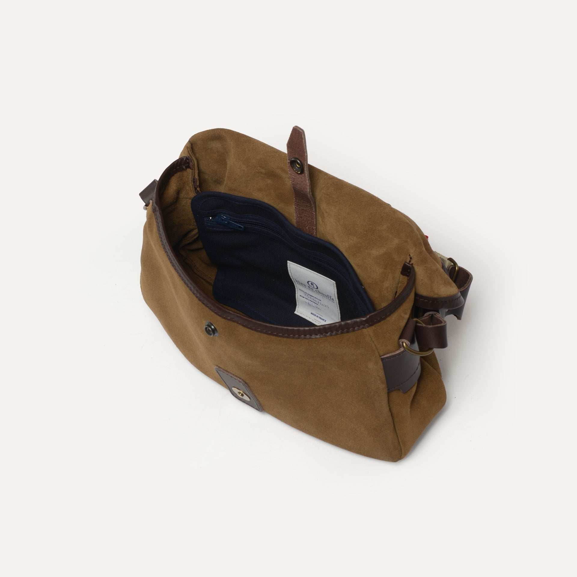 Musette XS Fisherman's bag / Suede - Hazelnut Brown (image n°6)